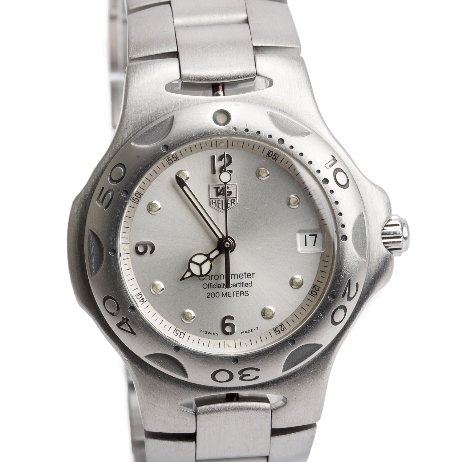 Tag Heuer Stainless Steel Kirium 38 MM Quartz Watch Silver Dial WL5110
