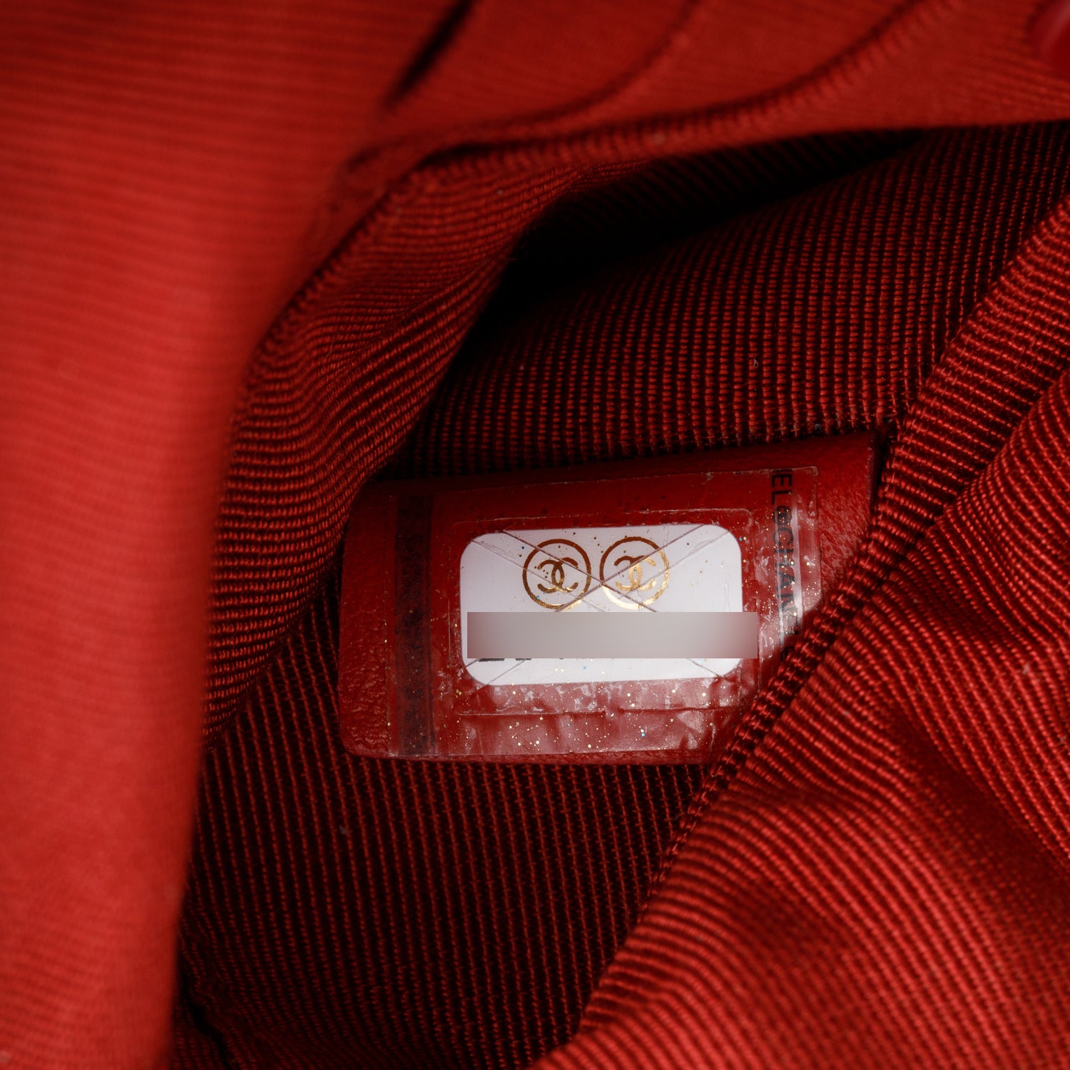 Chanel Red Caviar Camellia Embossed O-Case w/ Box & Authenticity Card