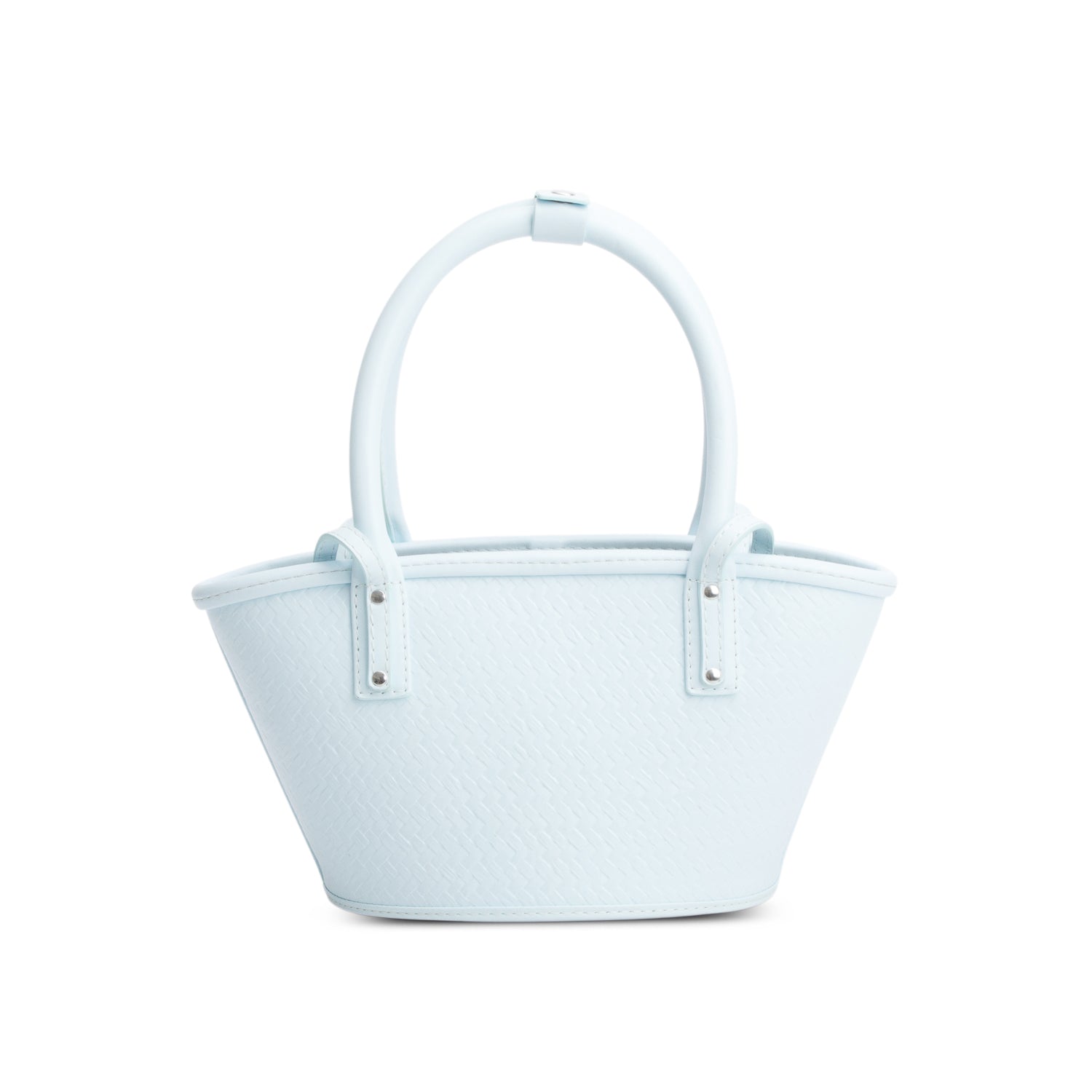 Jacquemus Blue Embossed Leather Soli Le Petit Panier Basket Bag