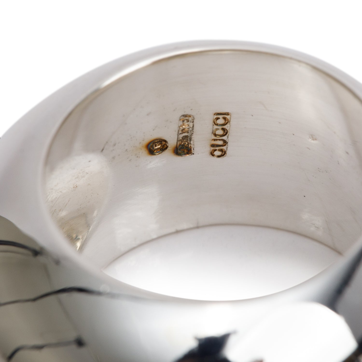 Gucci Sterling Silver Dome Bubble Ring, Size 11 5