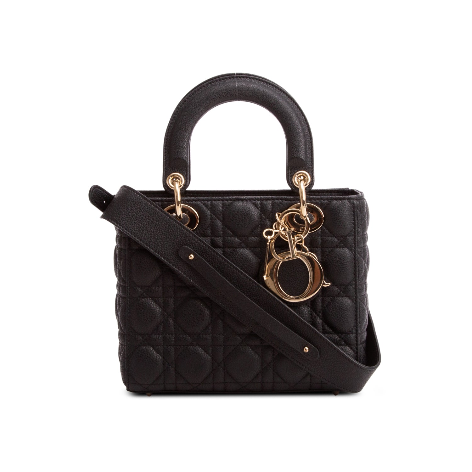 Christian Dior 2025 Black Calfskin Cannage Small My ABC Lady Dior w/ Box, Receipt & Strap