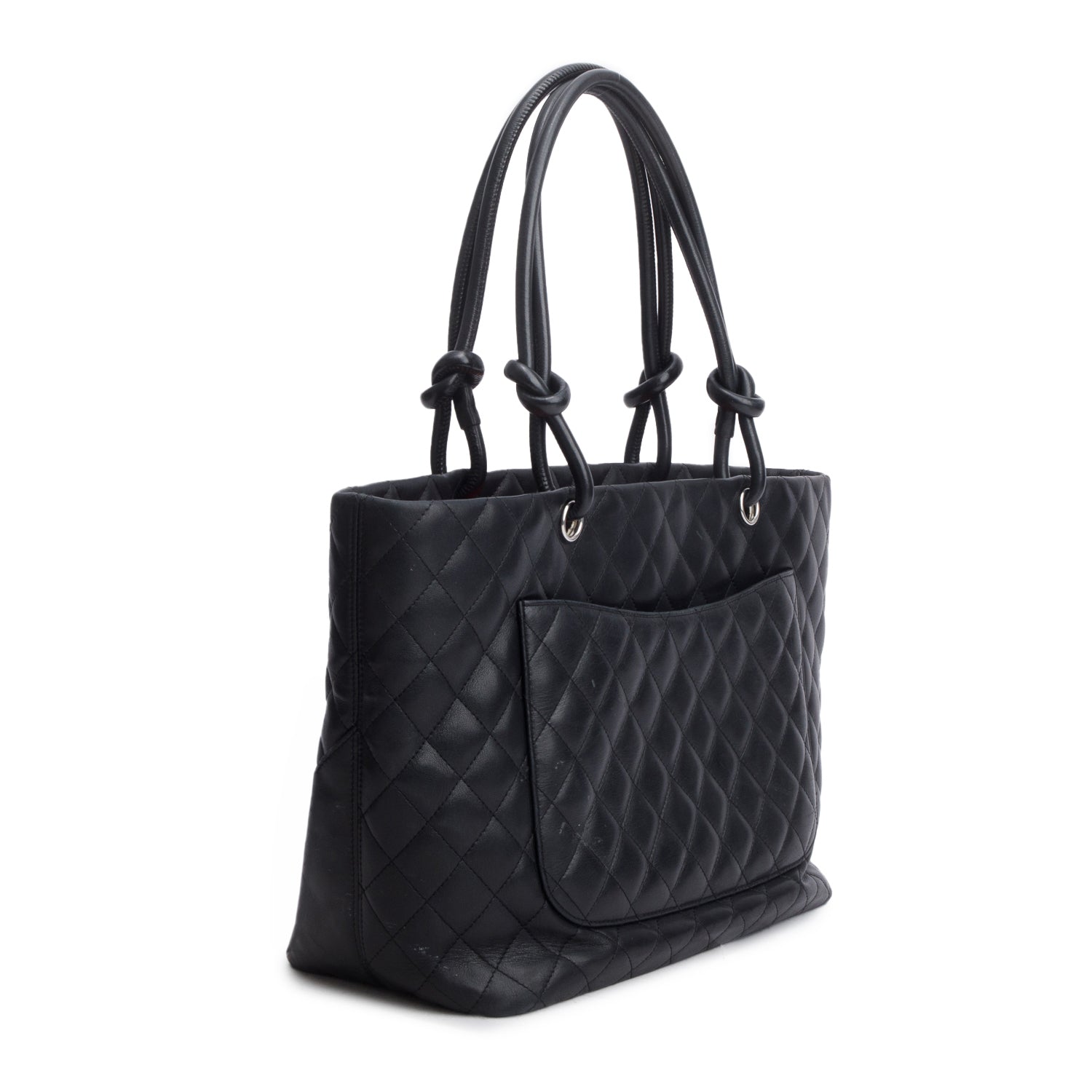 Chanel Black Calfskin Quilted Large Cambon Tote