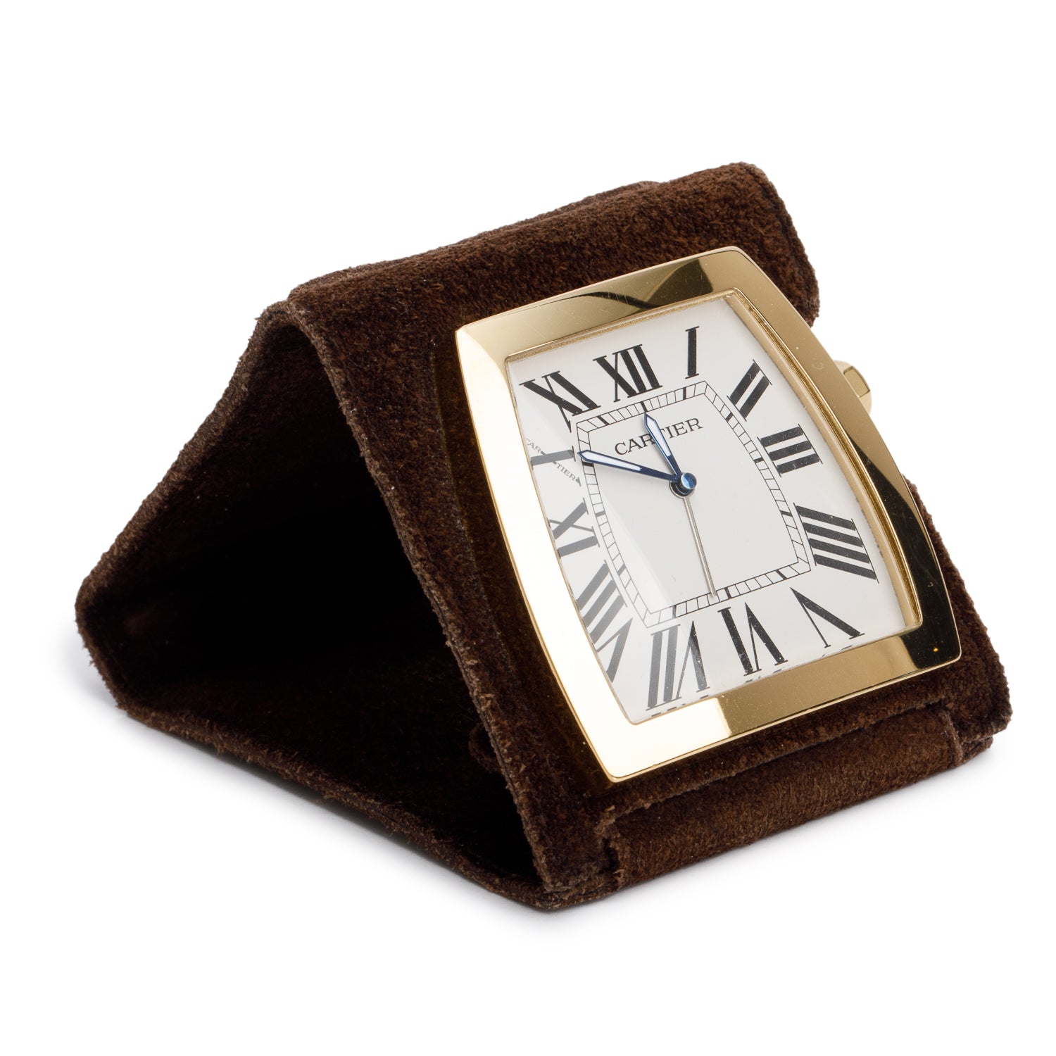 Cartier Gold Plated La Dona Alarm Clock w/ Box