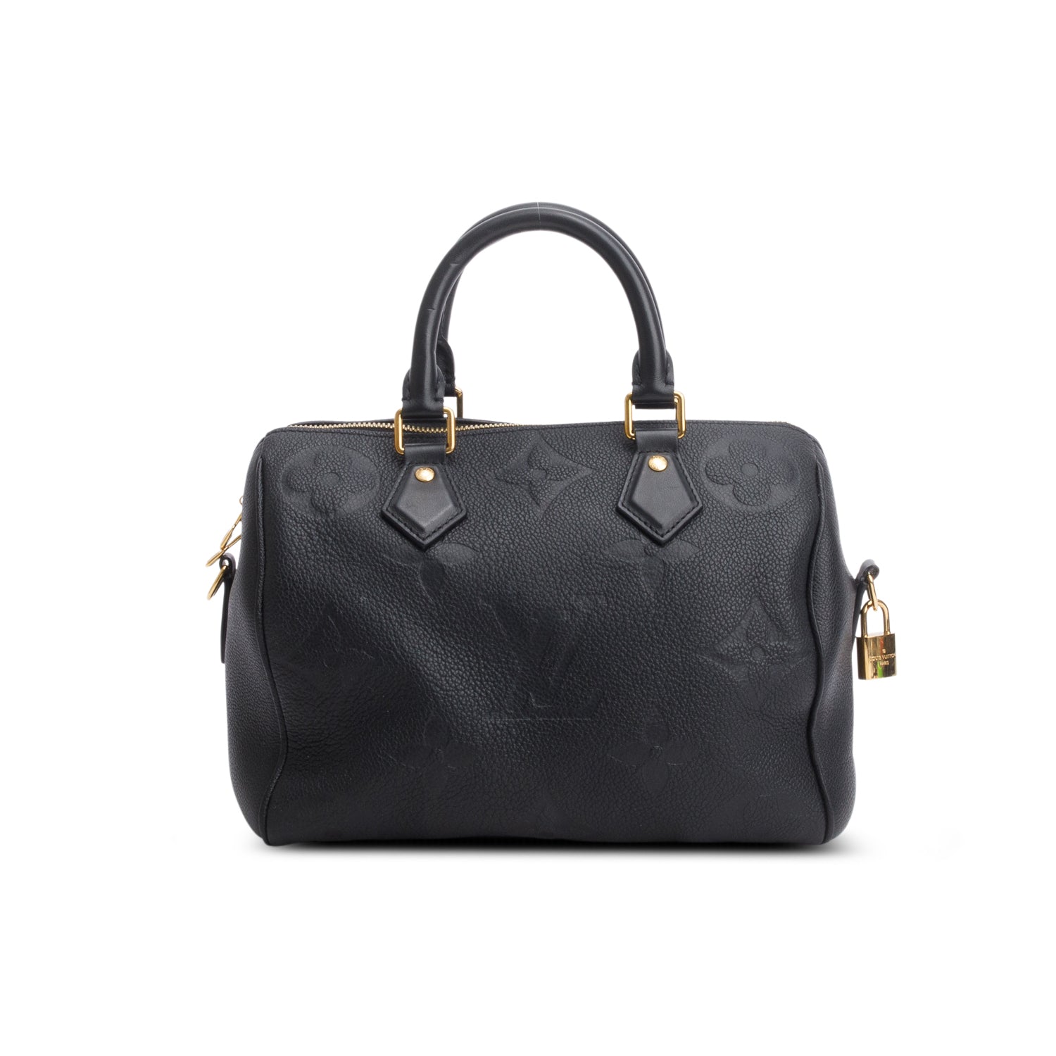 Louis Vuitton Black Empreinte Monogram Giant Speedy Bandouliere 25