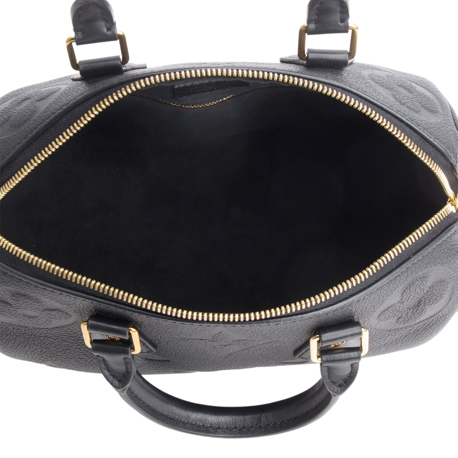 Louis Vuitton Black Empreinte Monogram Giant Speedy Bandouliere 25