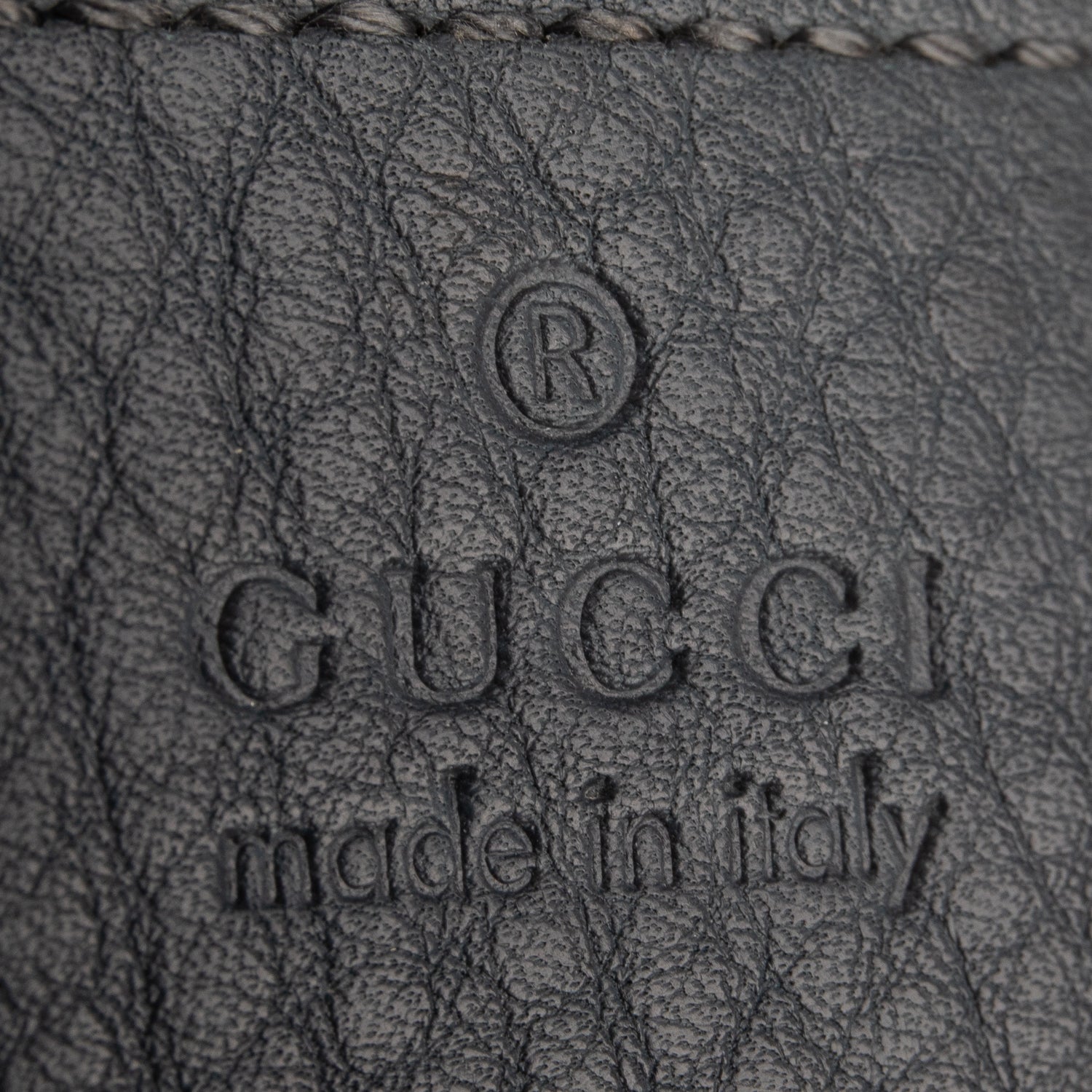 Gucci Blue Pebbled Calfskin 1973 Medium Top Handle Bag