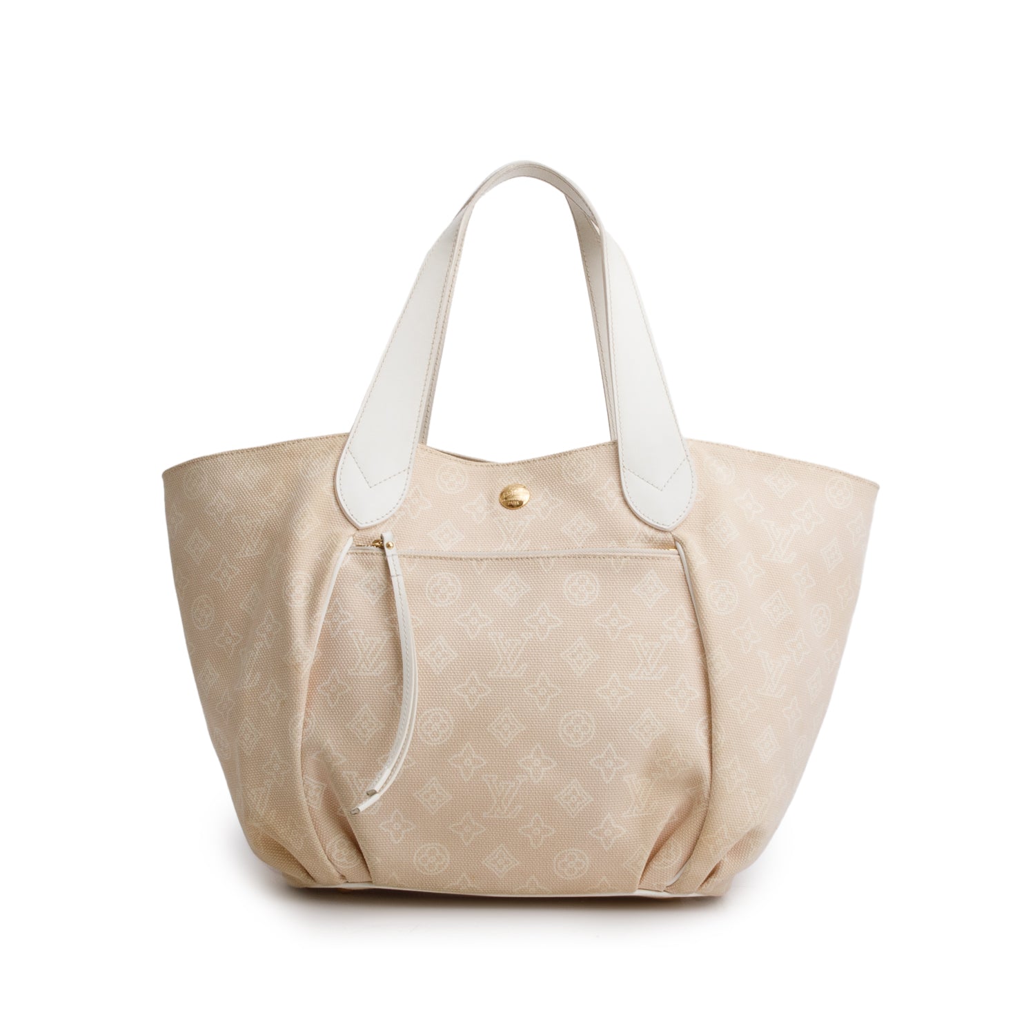 Louis Vuitton Beige Cabas Ipanema PM w/ Pouch
