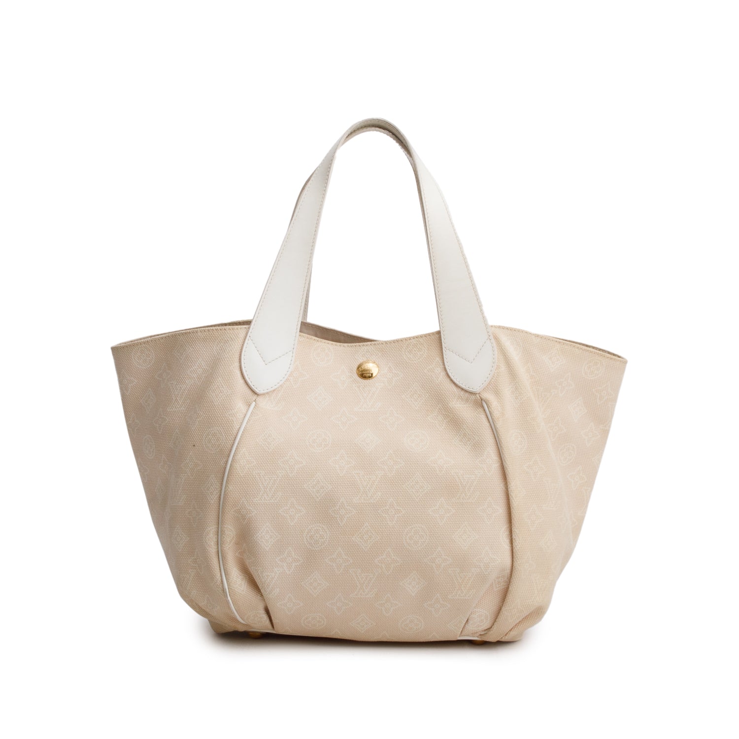 Louis Vuitton Beige Cabas Ipanema PM w/ Pouch