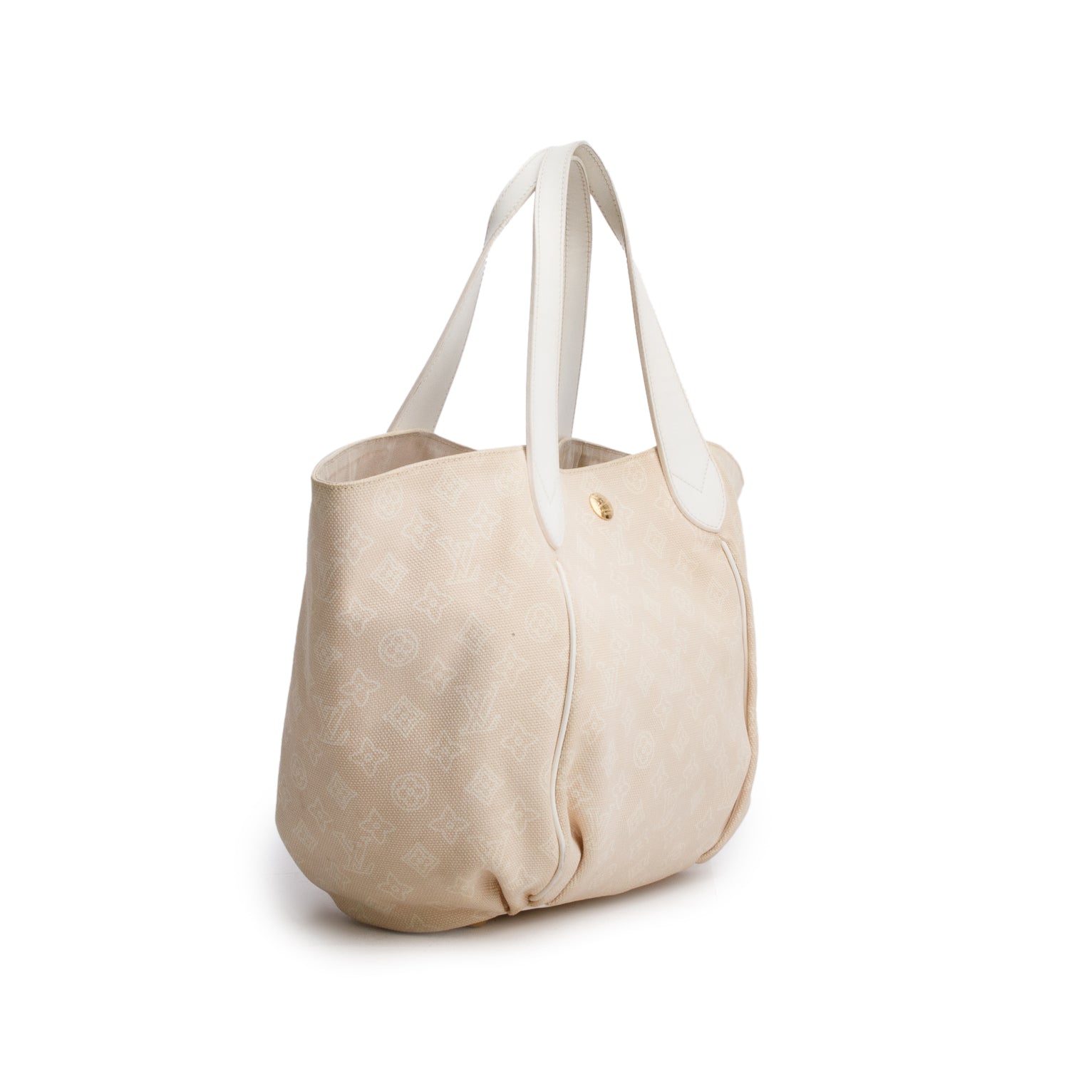 Louis Vuitton Beige Cabas Ipanema PM w/ Pouch