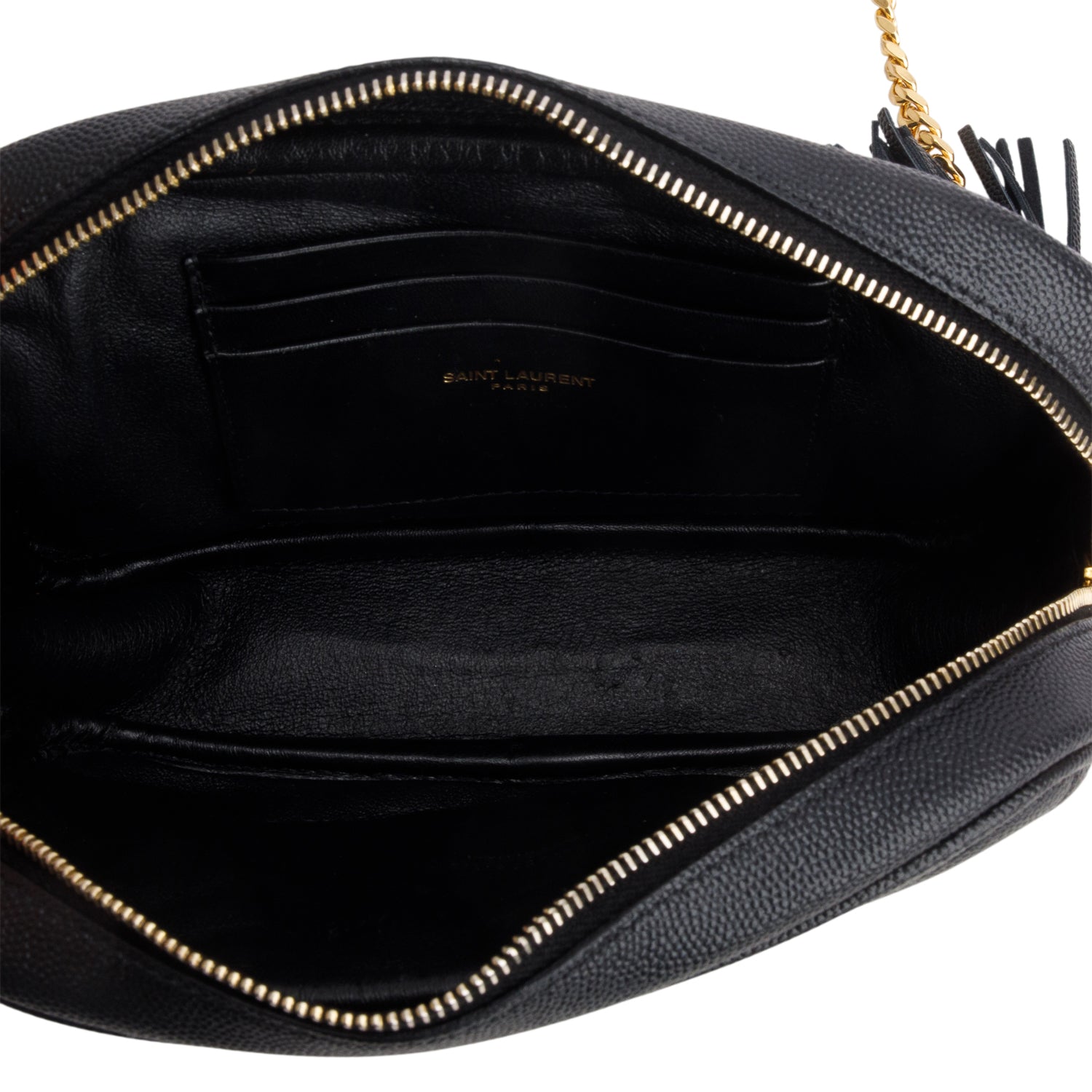 Saint Laurent 2021 Black Grain de Poudre Matelasse Monogram Mini Lou Camera