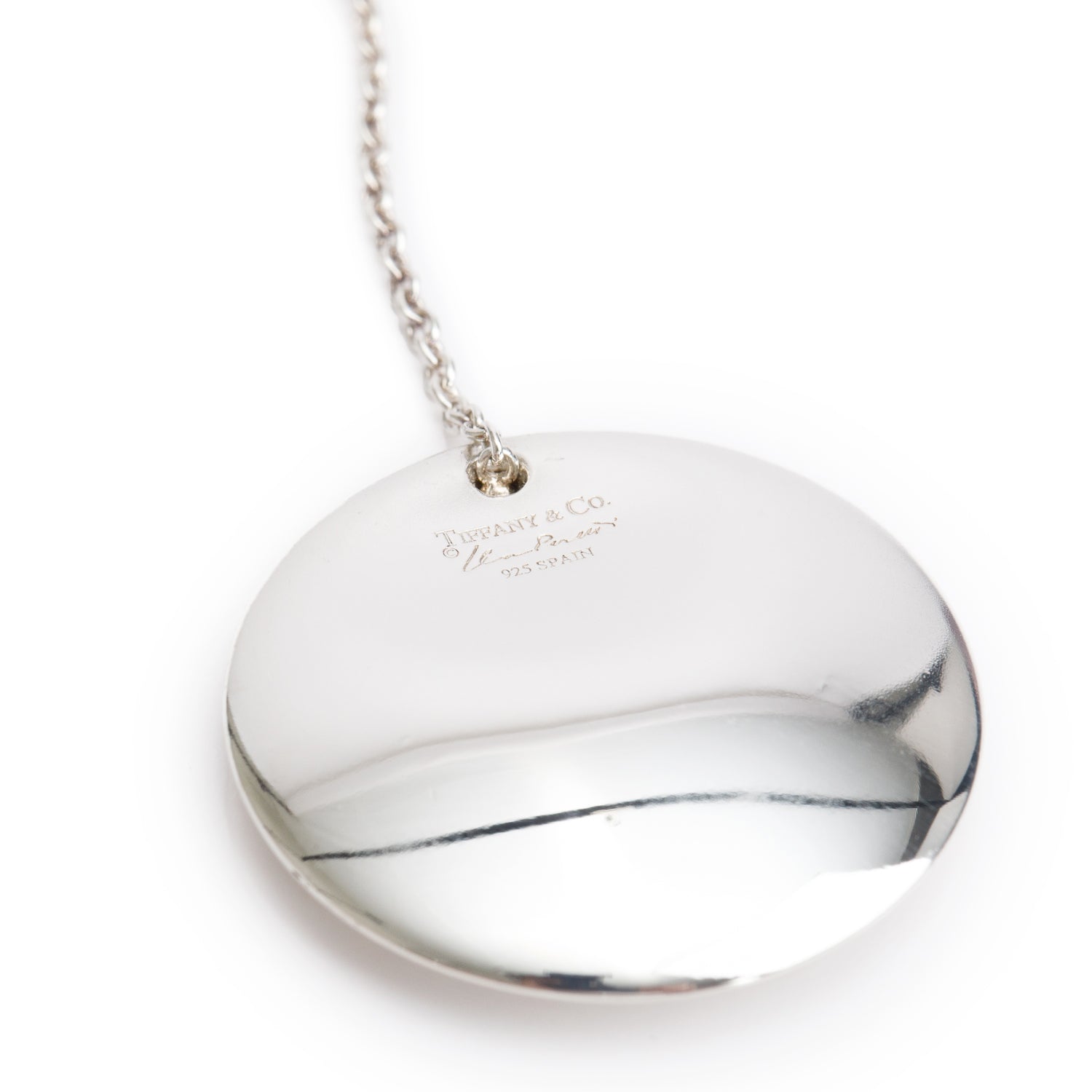 Tiffany & Co. Elsa Peretti Sterling Silver Round Disc Drop Earrings