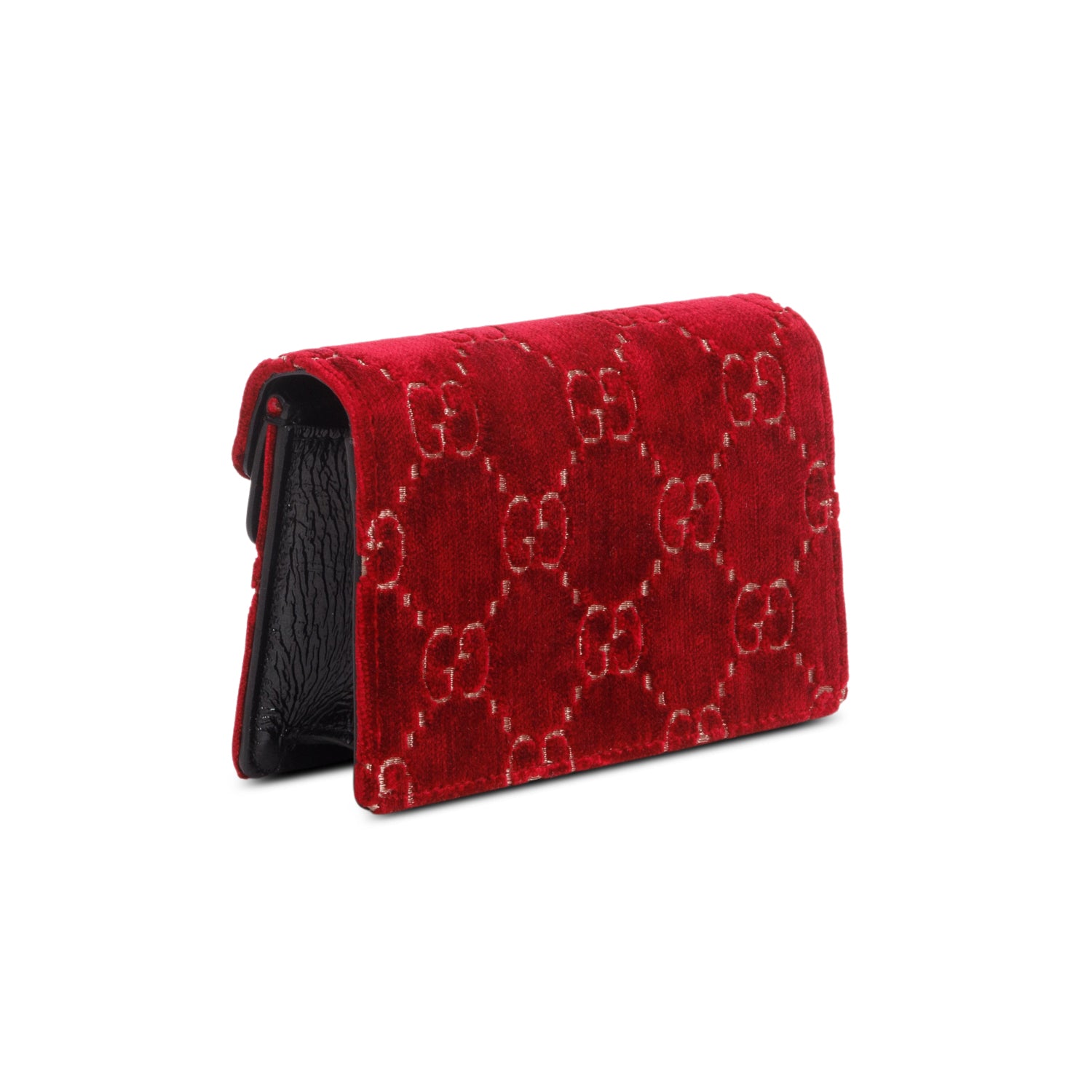 Gucci Red Velvet Skipper Crystal GG Monogram Super Mini Dionysus