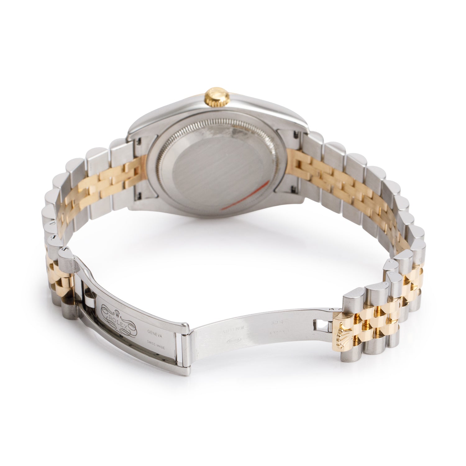 Rolex Stainless Steel & 18k Yellow Gold Datejust 36 MM Watch White Roman Dial 116233
