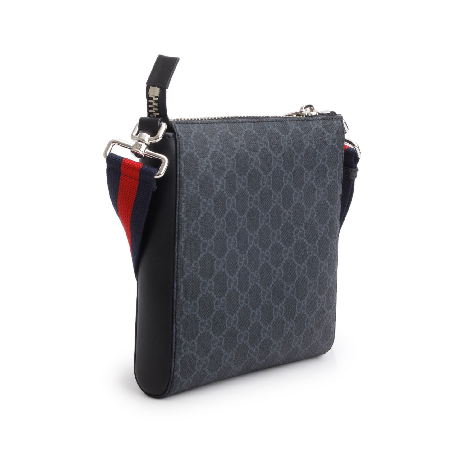 Gucci Black GG Supreme Small Messenger Bag w/ Box