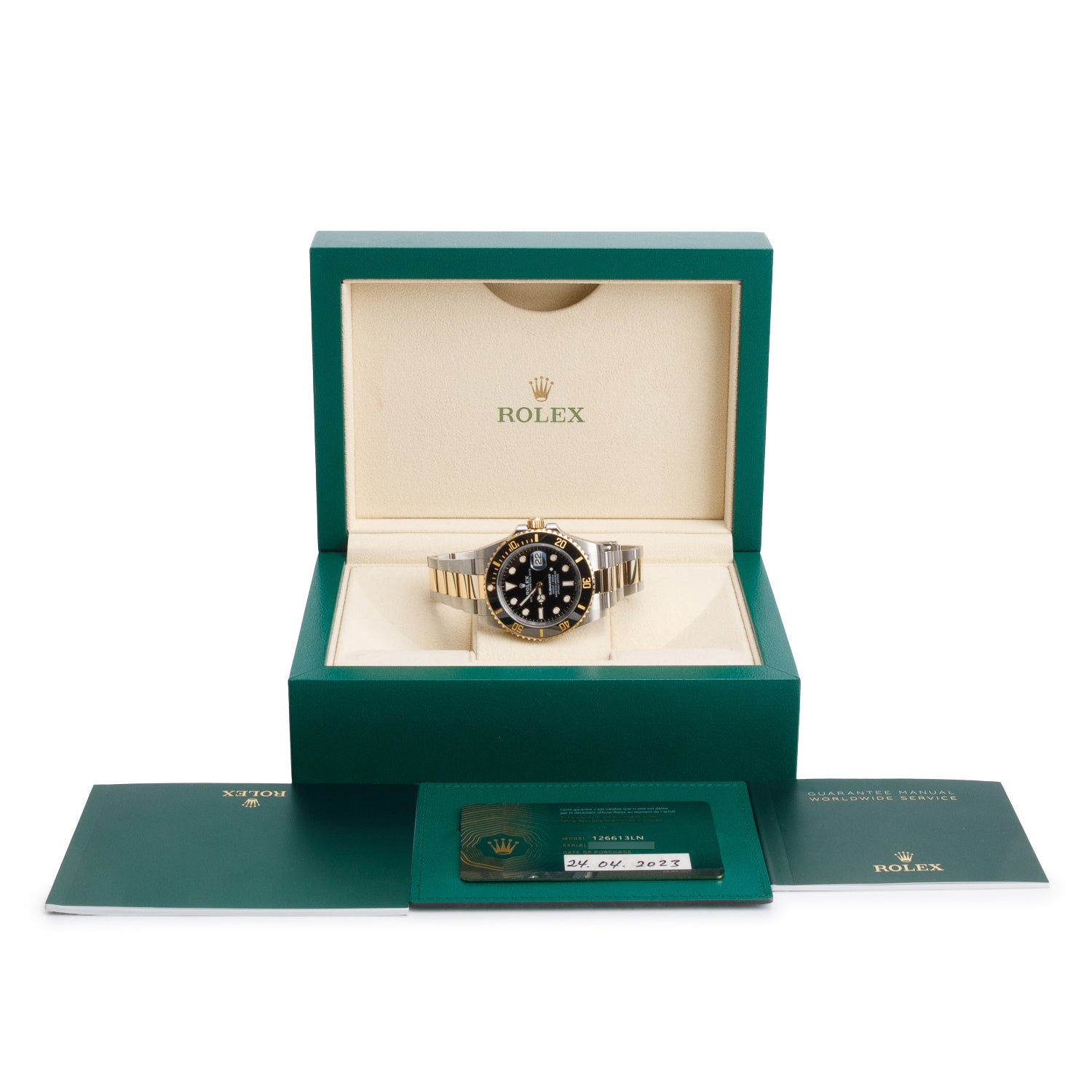 Rolex 2023 Stainless Steel & 18k Yellow Gold Submariner Date 41 MM Automatic Watch Black Dial 126613LN w/ Box & Papers