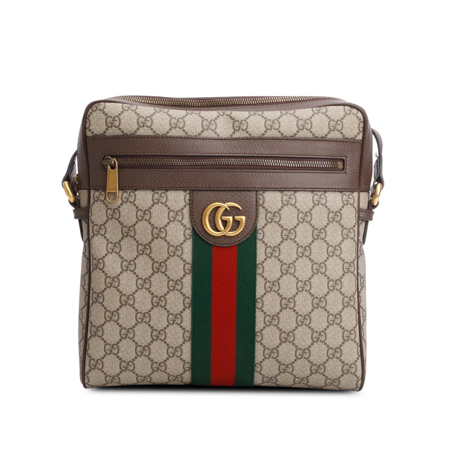 Gucci GG Supreme Monogram Web Medium Ophidia Messenger Bag