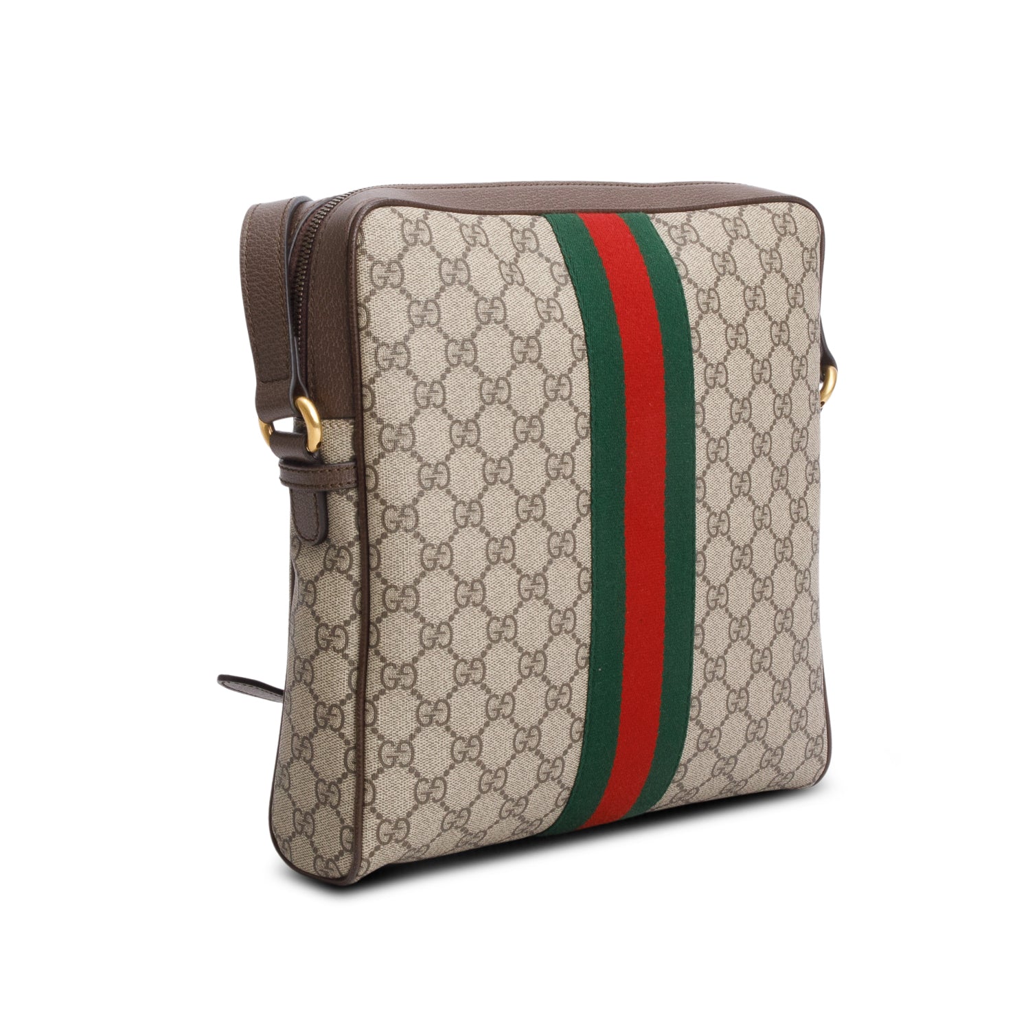 Gucci GG Supreme Monogram Web Medium Ophidia Messenger Bag