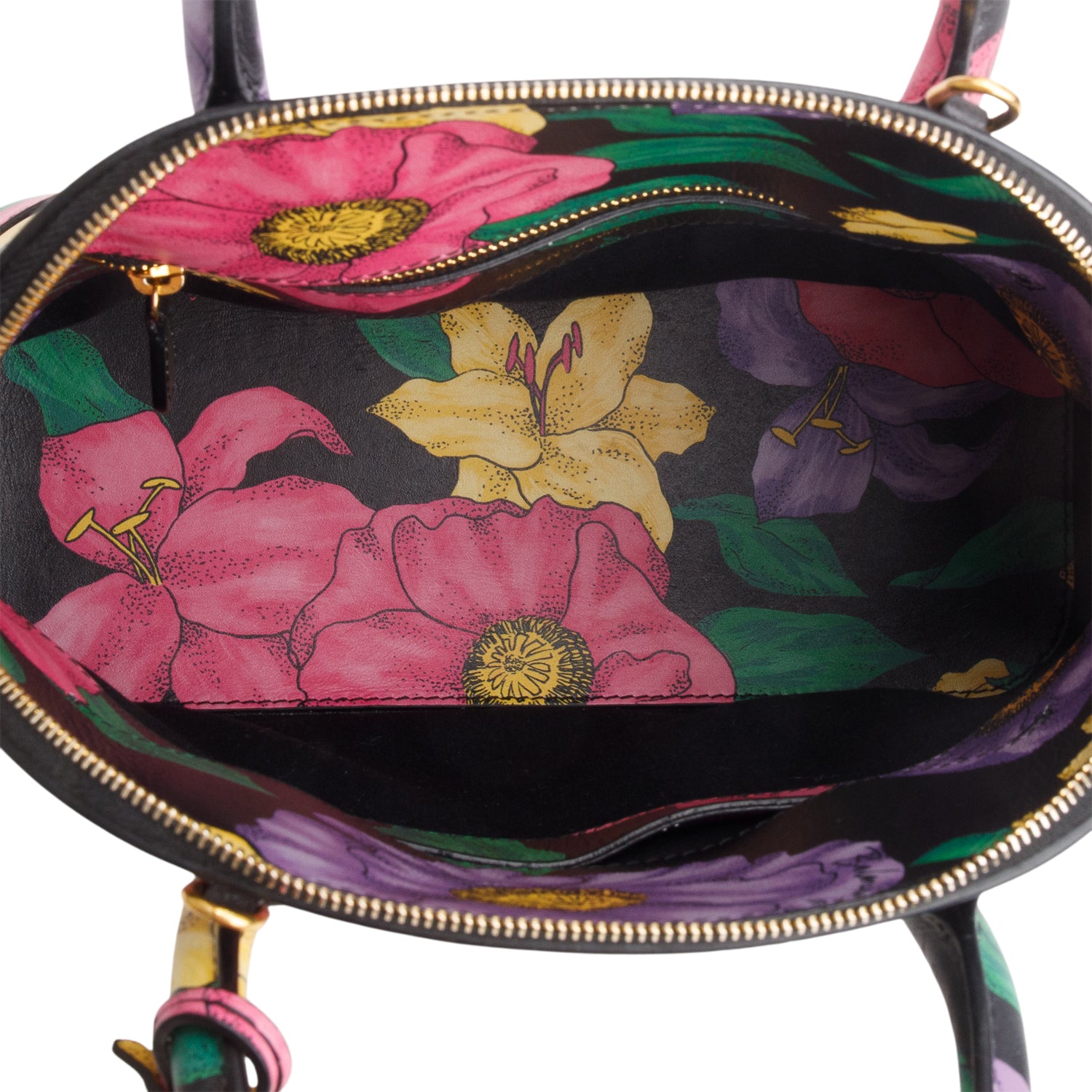 Balenciaga Multicolor Smooth Calfskin Lush Floral Print S Ville Top Handle Bag w/ Strap