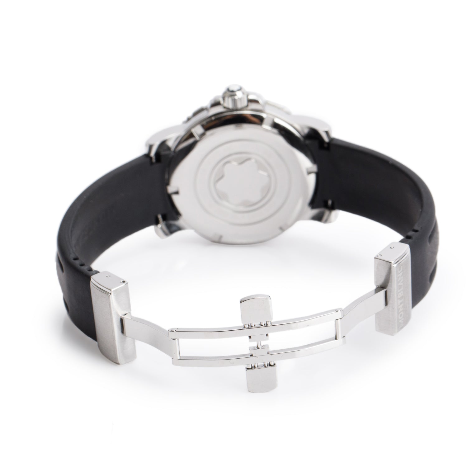 Montblanc Stainless Steel Meisterstuck Sport 38 MM Automatic Watch Black Dial 7035