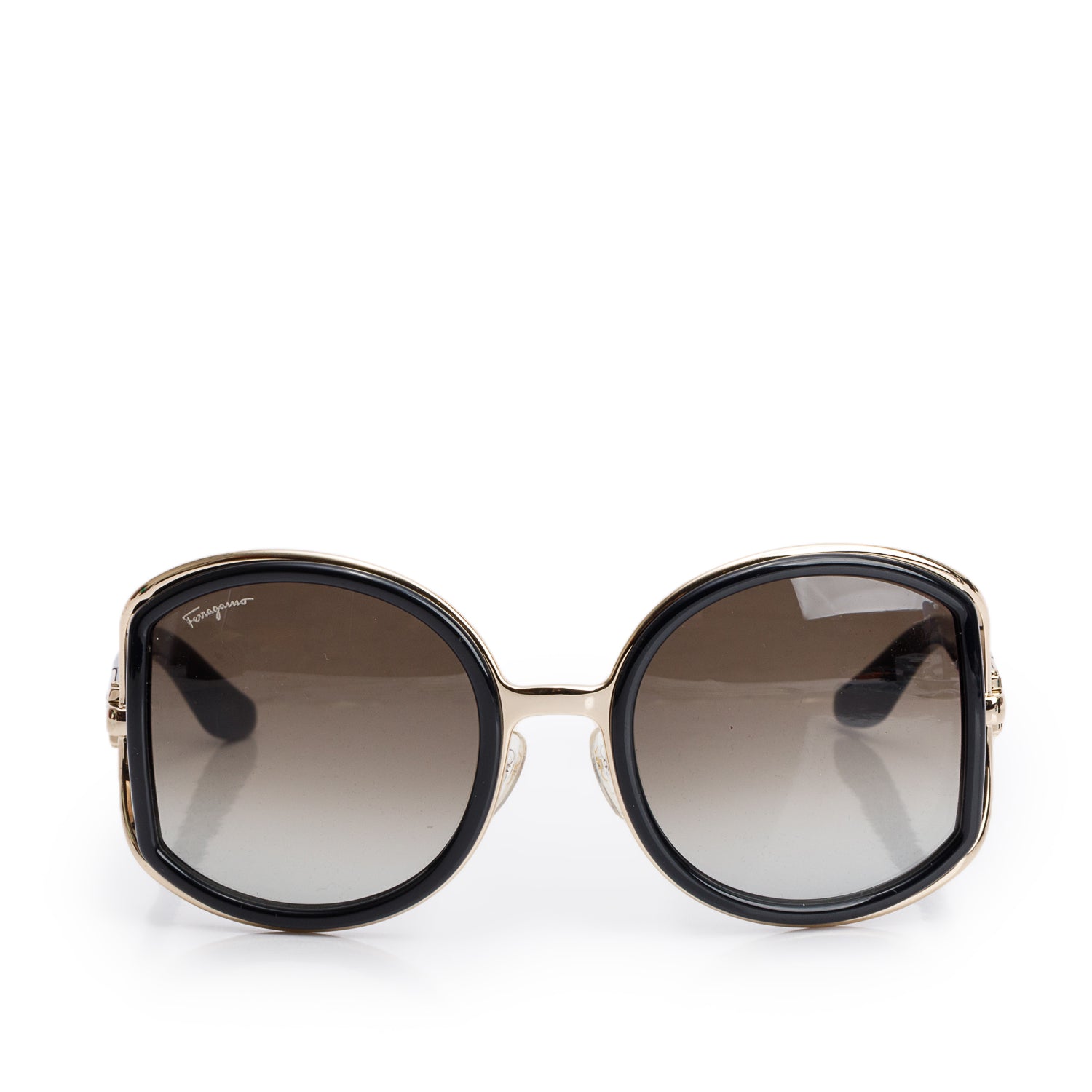 Ferragamo SF719S Black Multi Round Sunglasses w/ Case