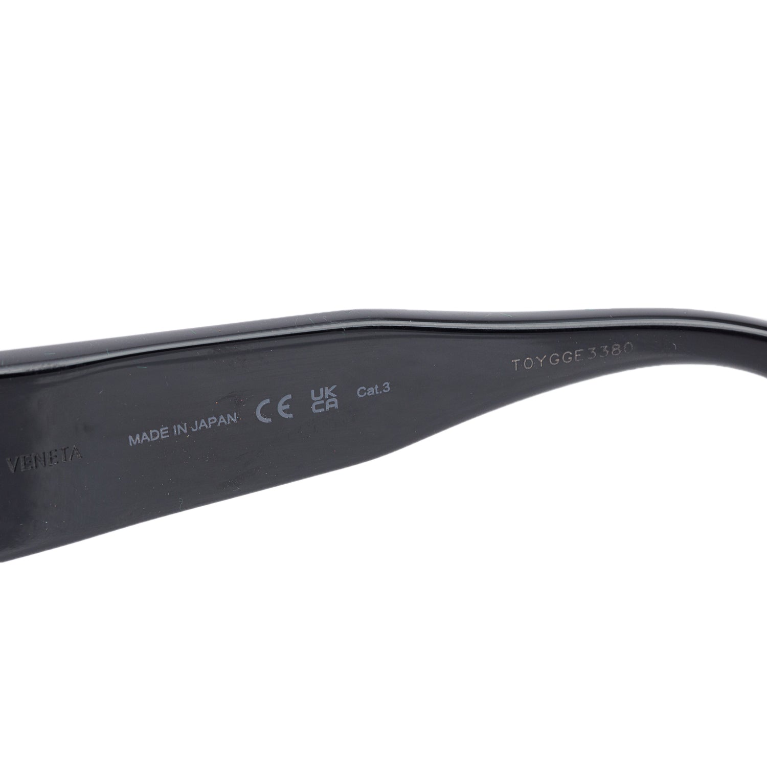 Bottega Veneta BV1144S Black Acetate Oval Sunglasses w/ Case