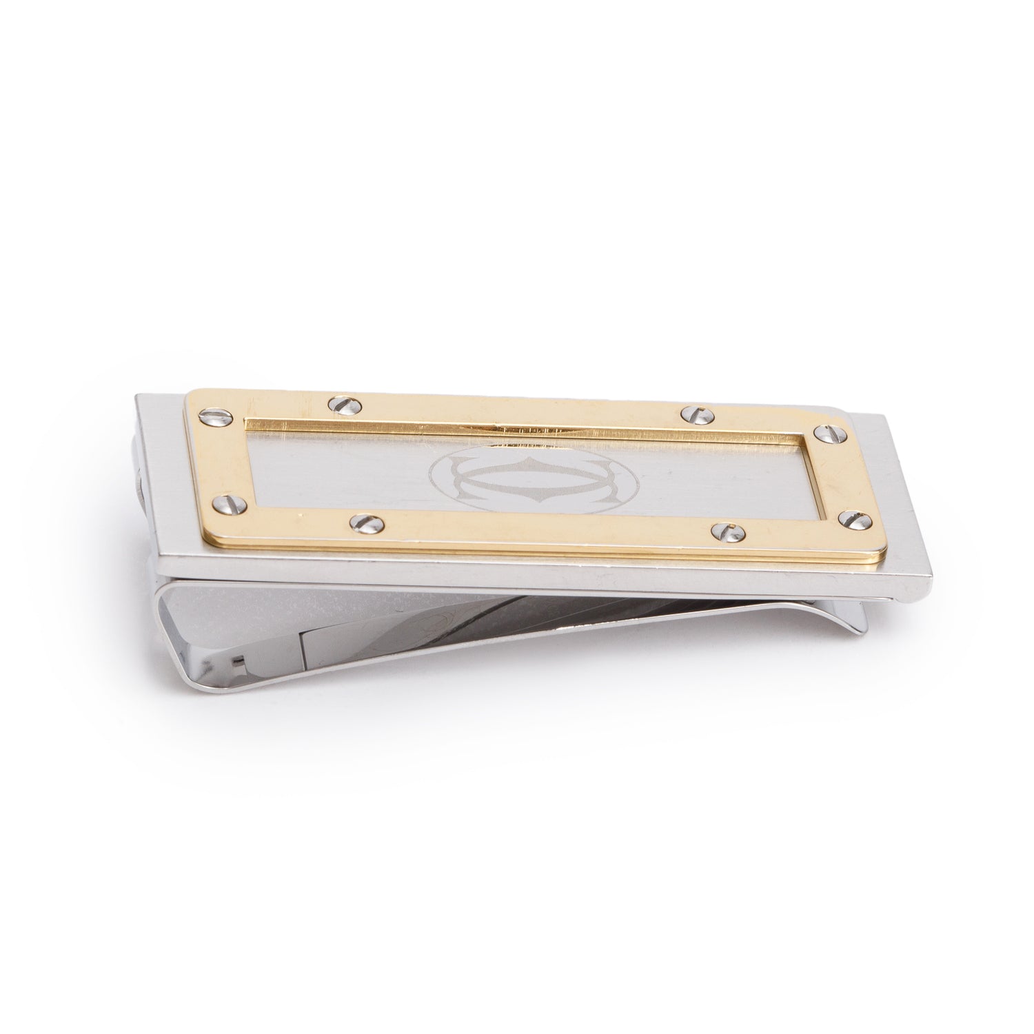 Cartier Stainless Steel & Gold Plated Large Santos de Cartier Money Clip