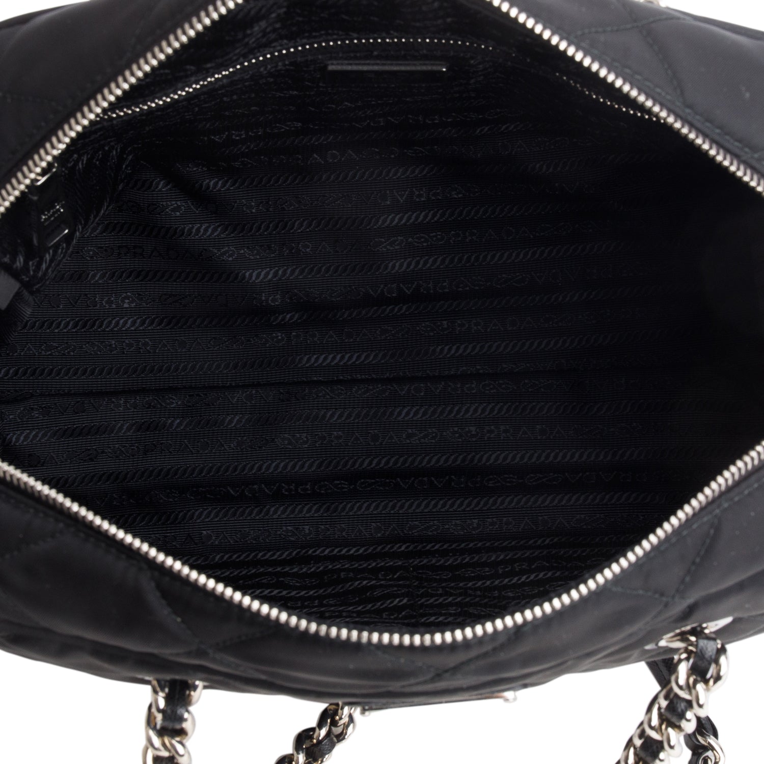 Prada Black Nylon Tessuto Impuntu Quilted Medium Shoulder Bag w/ Authenticity Card