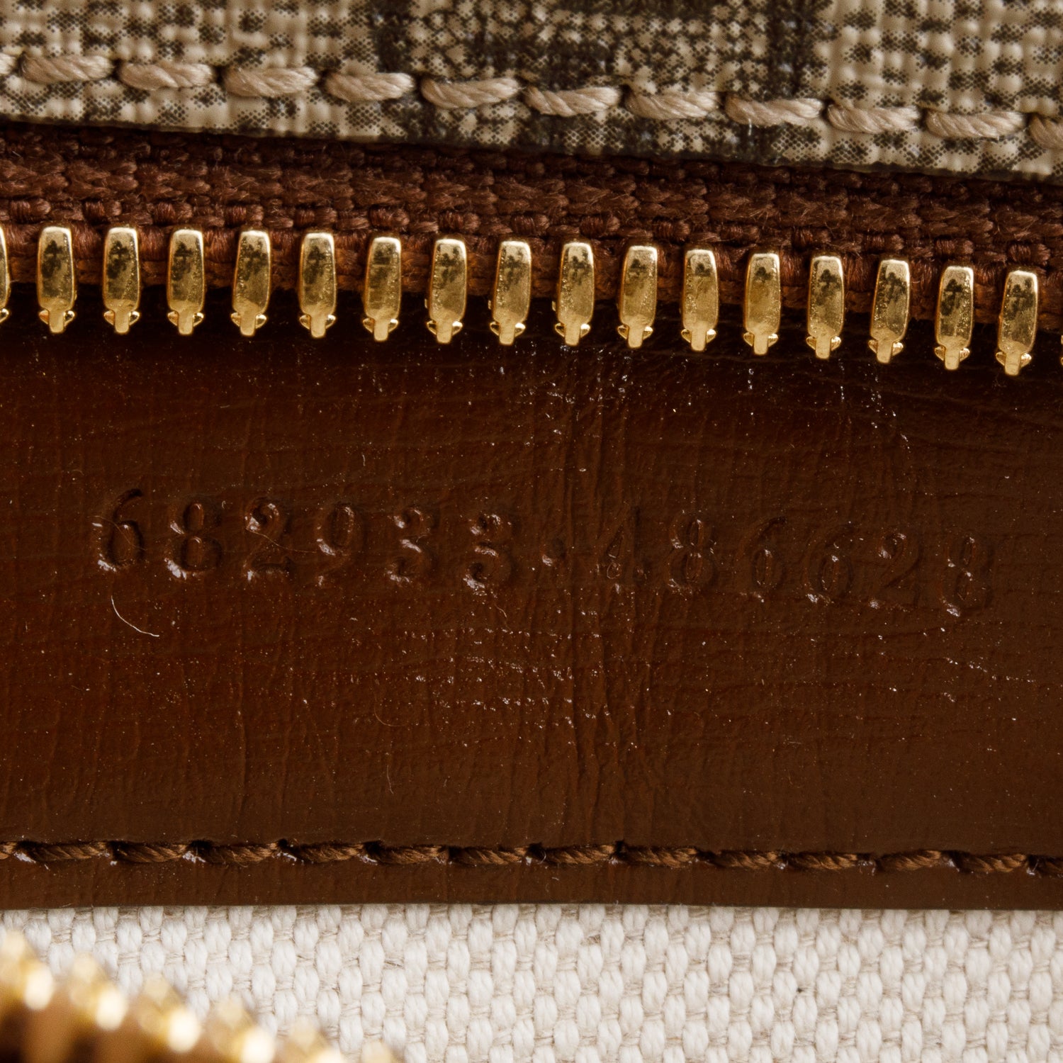 Gucci Brown GG Supreme Monogram Textured Calfskin Retro Interlocking G Belt Bag
