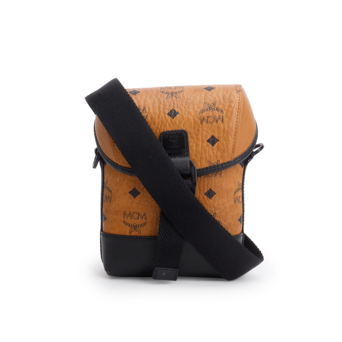 MCM Brown Visetos Portuna Heritage Logo Small Crossbody Bag – OLIVER'S