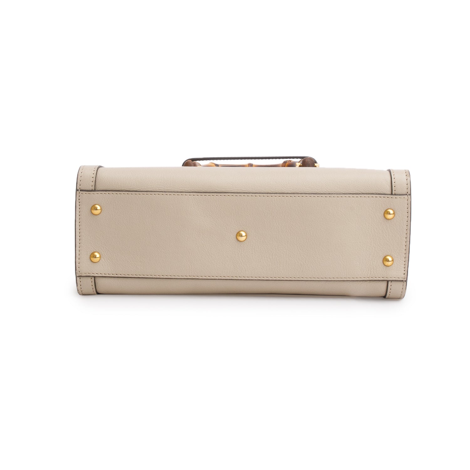 Gucci Beige Calfskin Leather Diana Small Tote Bag w/ Strap