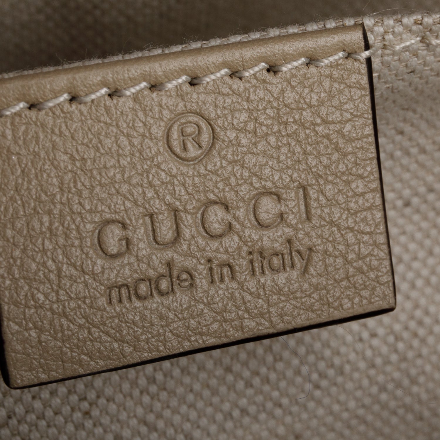 Gucci Beige Calfskin Leather Diana Small Tote Bag w/ Strap