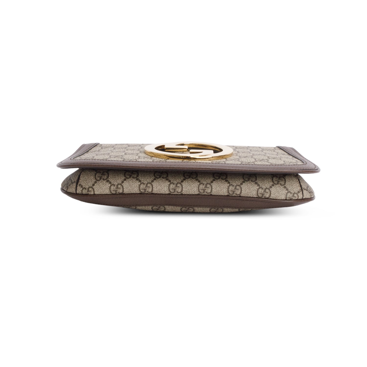 Gucci GG Supreme Monogram Textured Dollar Calfskin Blondie Chain Shoulder Flap Bag w/ Strap