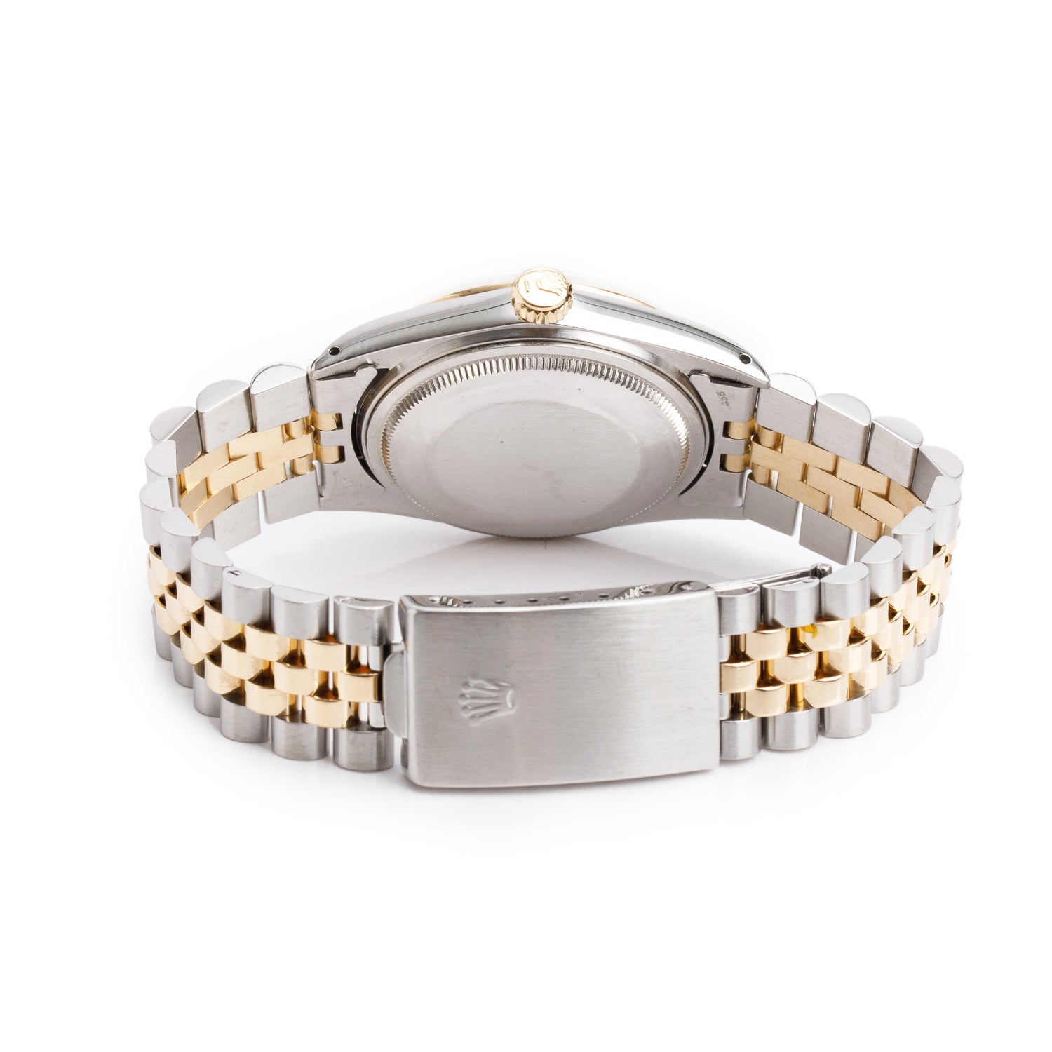 Rolex Stainless Steel & 18k Yellow Gold Datejust 36 MM Watch Champagne Diamond Dial 16013 w/ Papers