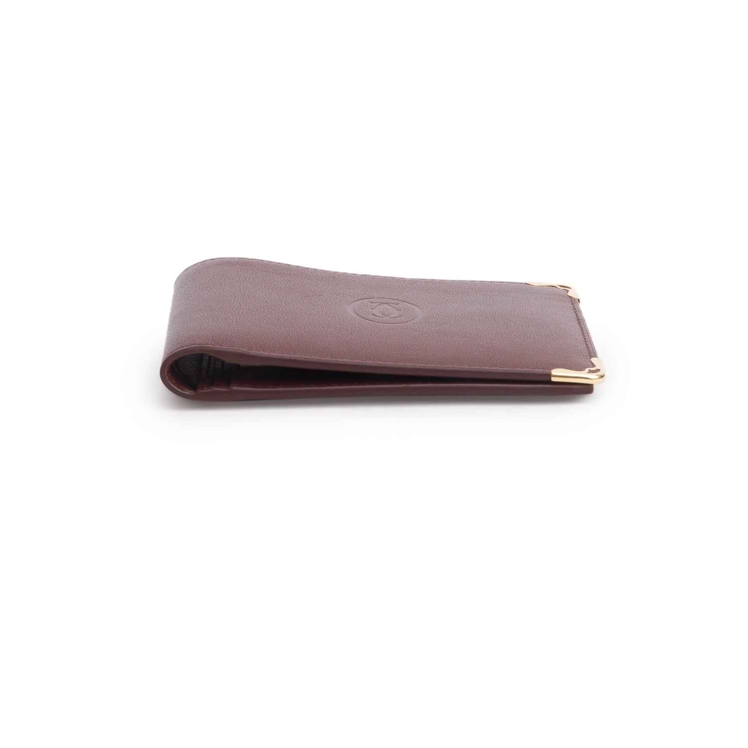 Cartier Burgundy Calfskin Monogram Must Wallet w/ Box