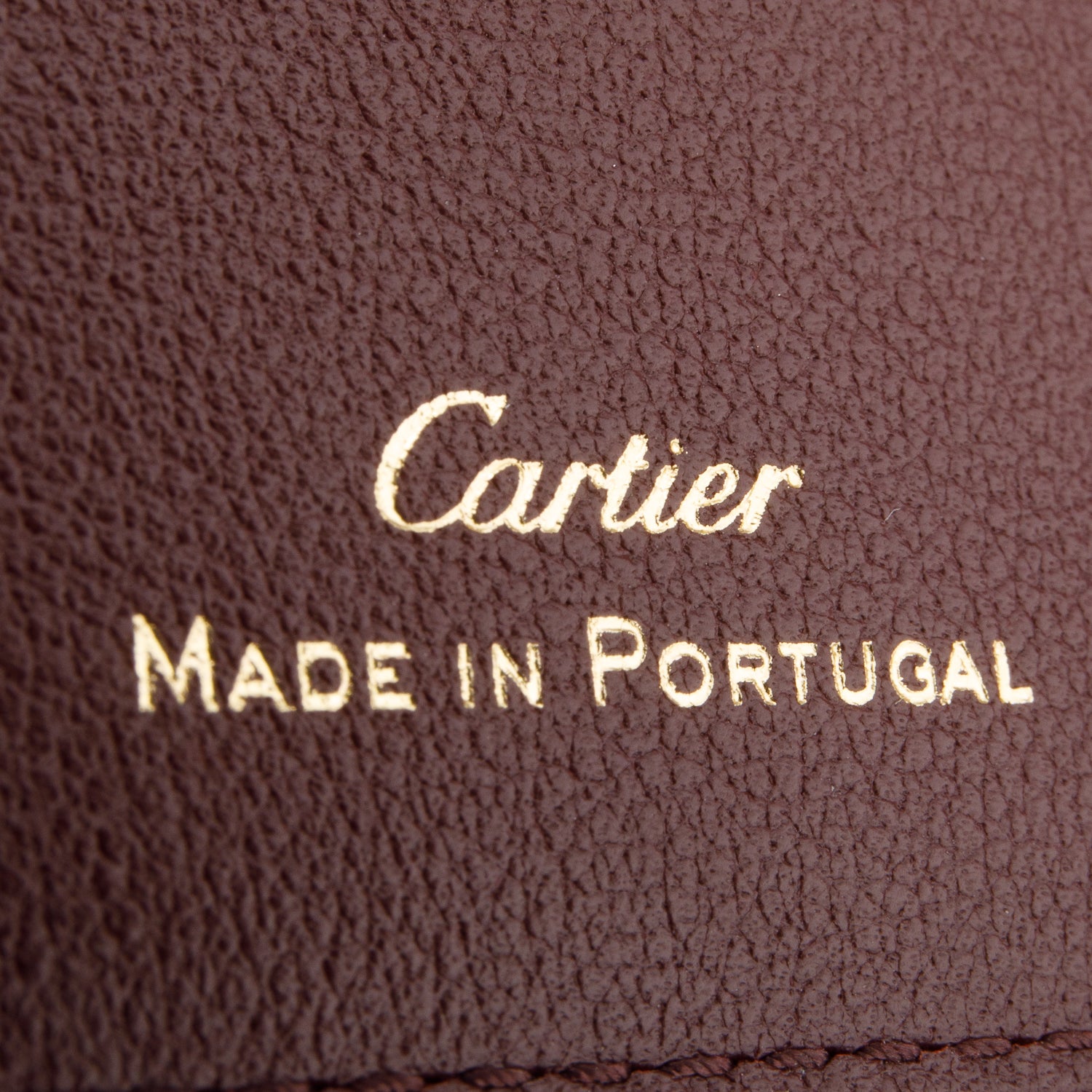 Cartier Burgundy Calfskin Monogram Must Wallet w/ Box