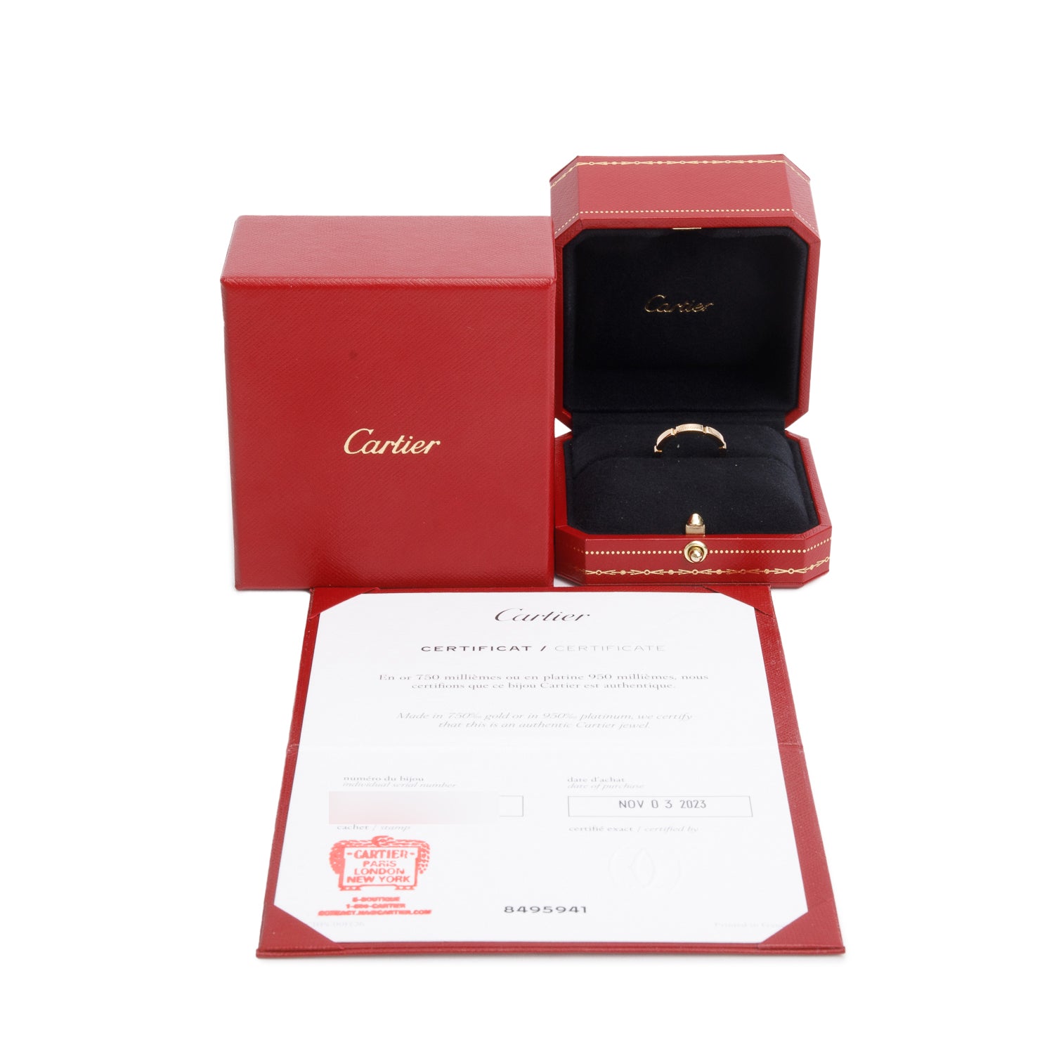Cartier 2023 18k Yellow Gold Maillon Panthere 2.5 MM Wedding Band Ring, Size 50 5.25 w/ Box & Certificate