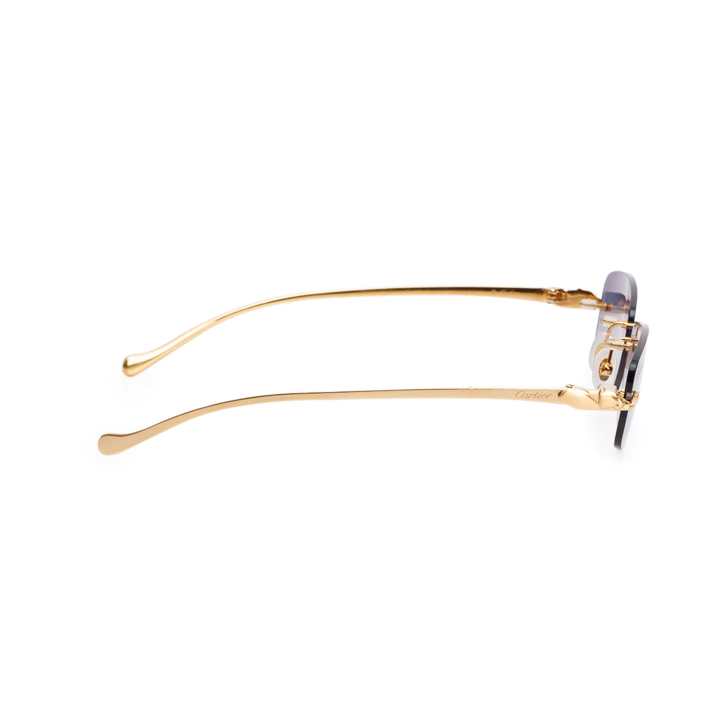 Cartier CT0061O Purple Rimless Panthere de Cartier Square Sunglasses w/ Case