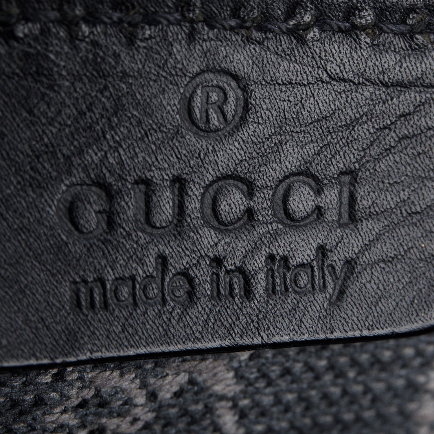 Gucci Black Denim Monogram Duffel Bag w/ Pouch