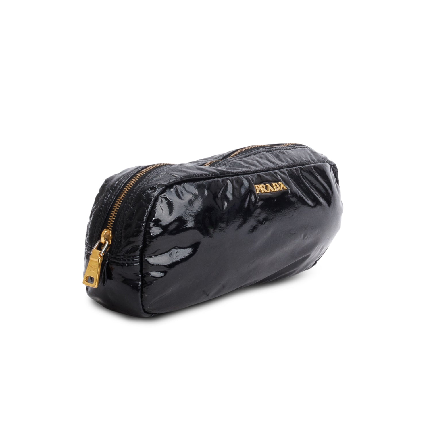 Prada Black Spazzolato Cosmetic Pouch