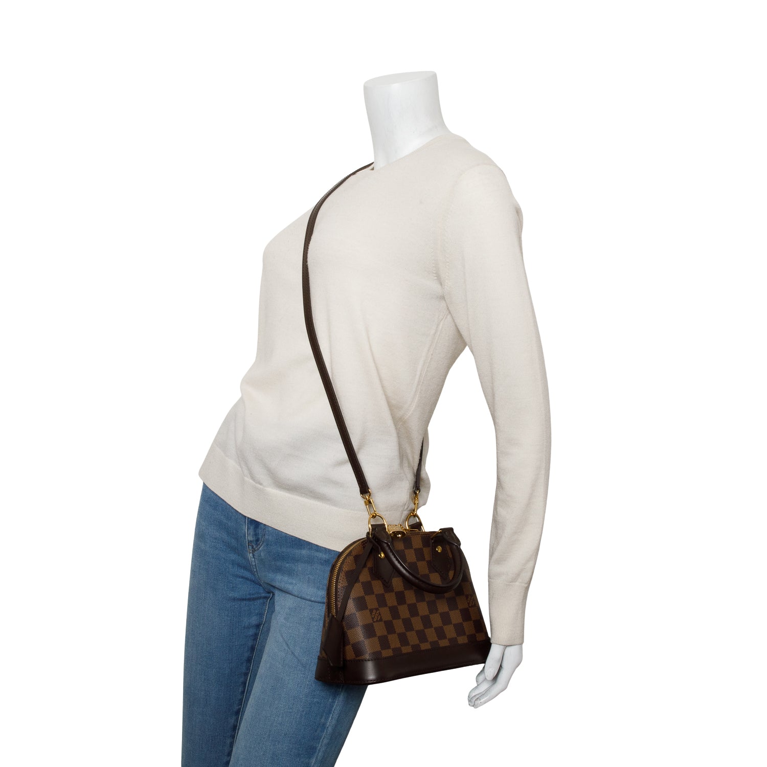 Louis Vuitton 2020 Damier Ebene Alma BB w/ Box & Strap