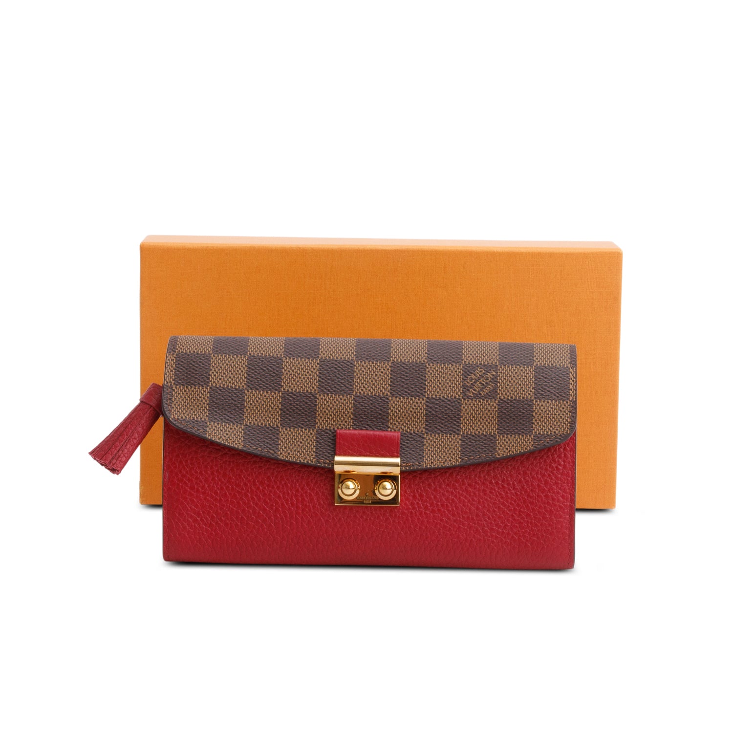 Louis Vuitton Damier Ebene Croisette Wallet w/ Box