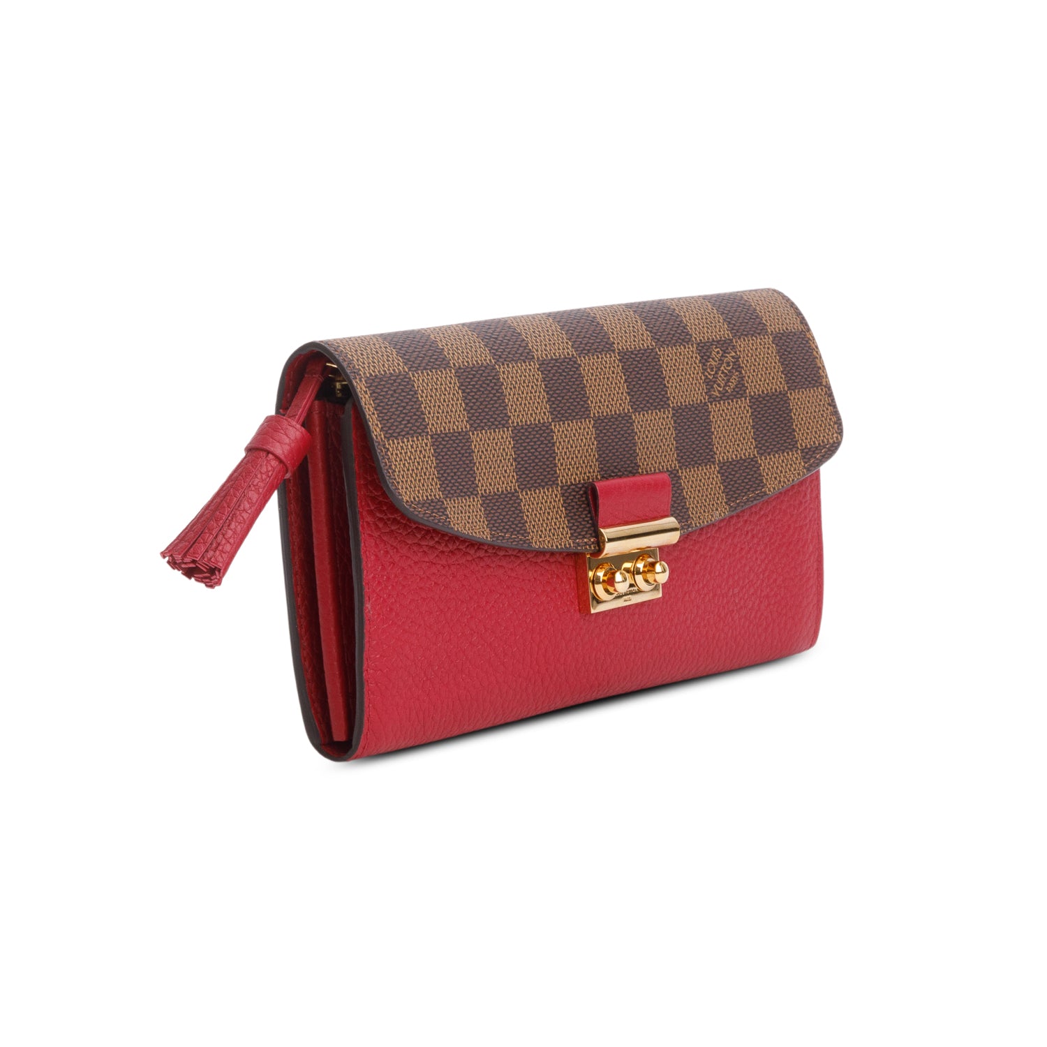 Louis Vuitton Damier Ebene Croisette Wallet w/ Box