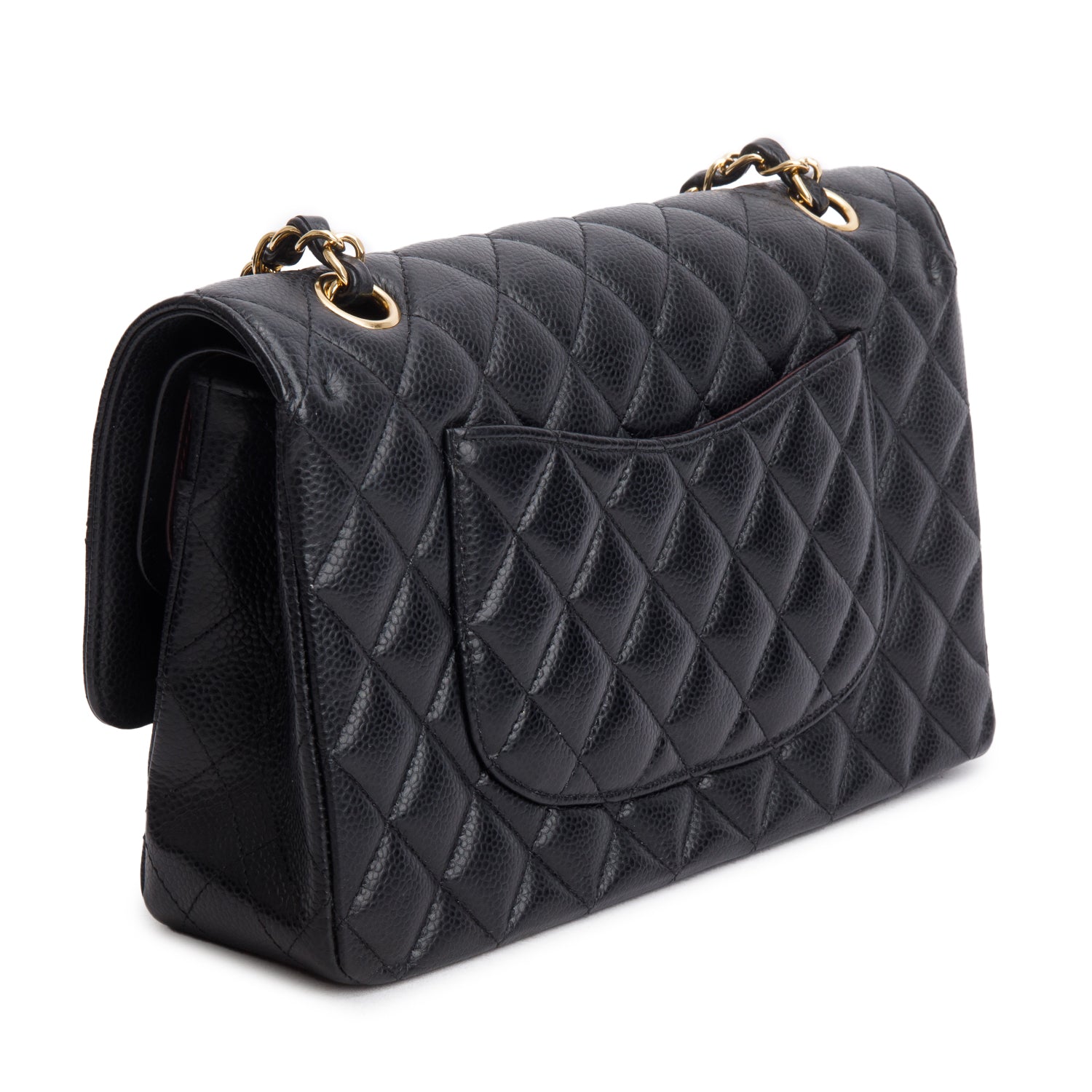 Chanel Black Caviar Classic Medium Double Flap Bag