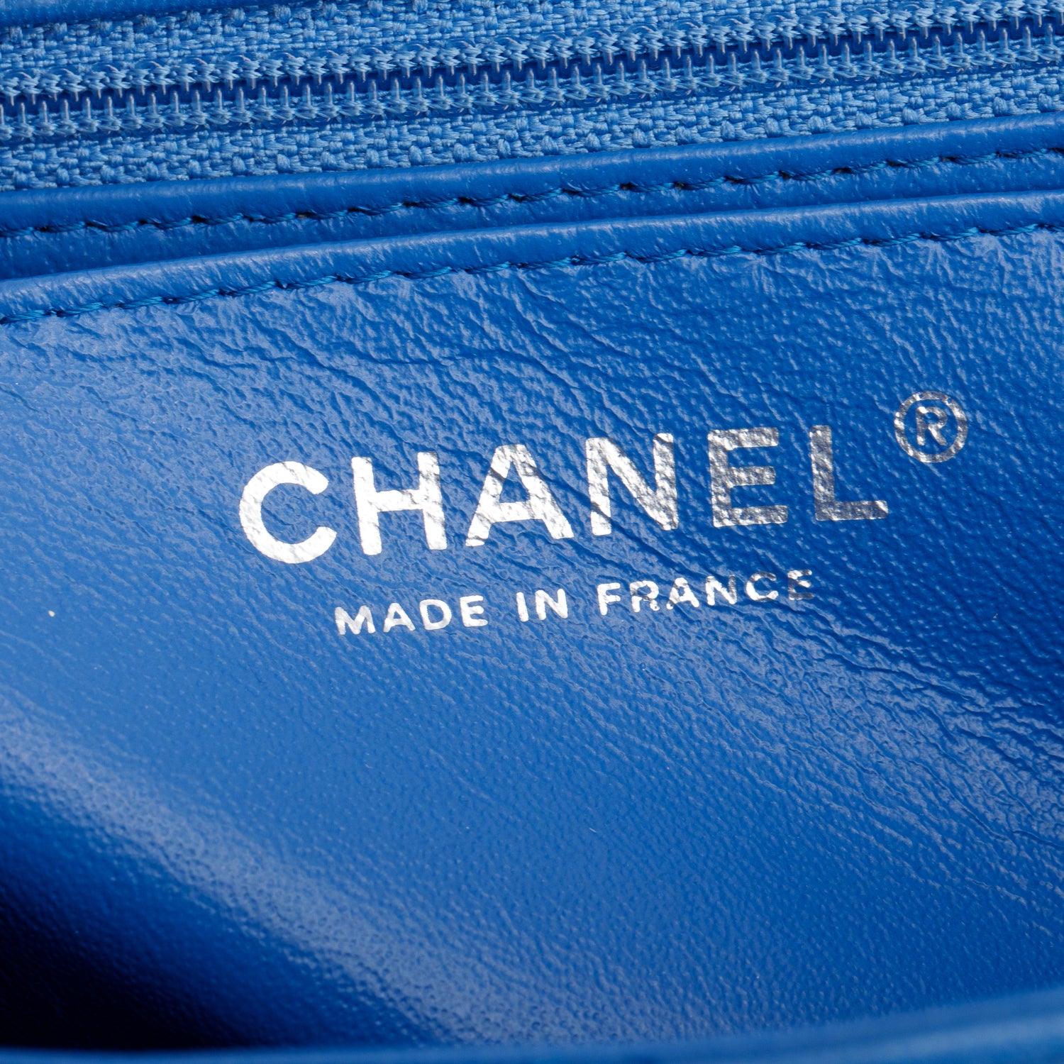 Chanel Blue Quilted Lambskin Leather Classic Square Mini Flap Bag