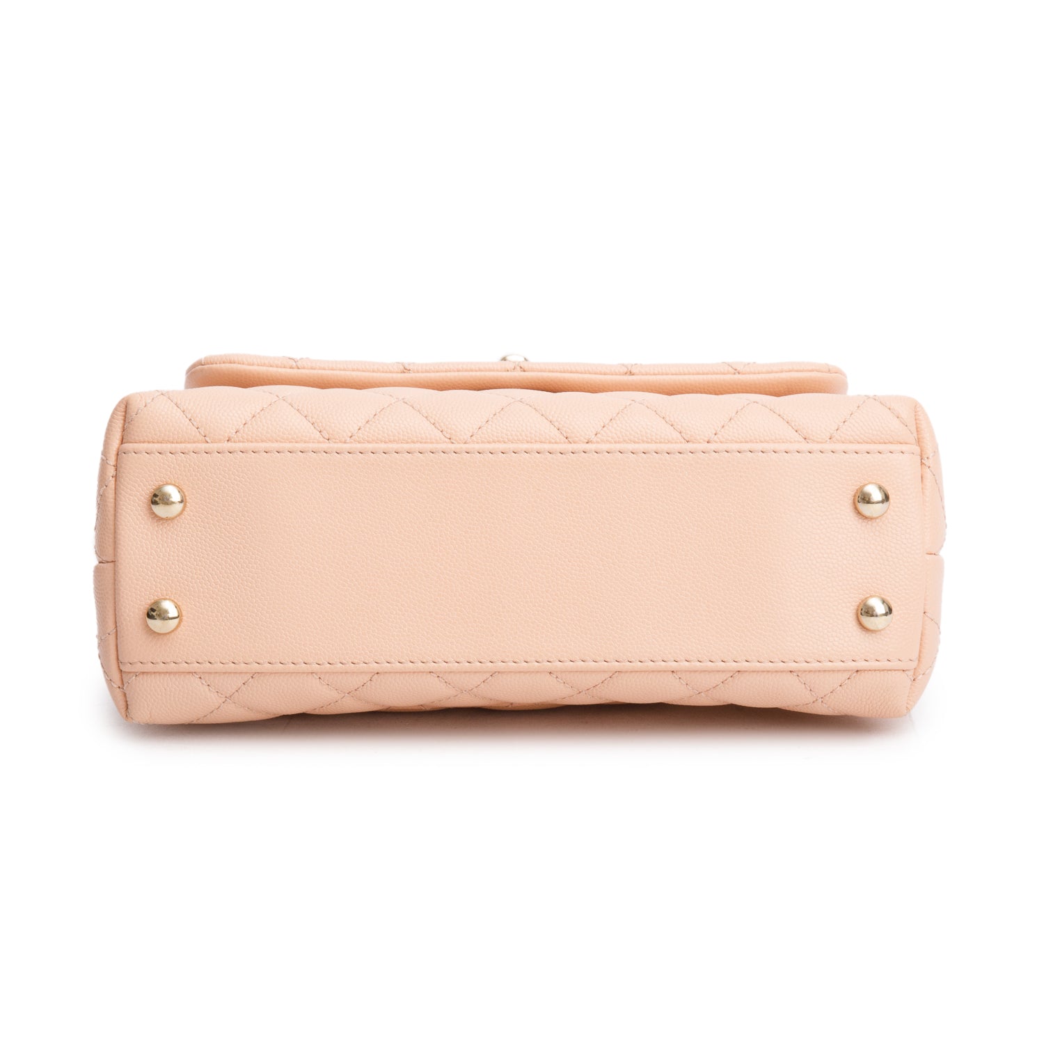 Chanel 2021 Pink Caviar Quilted Mini Coco Handle Flap w/ Authenticity Card
