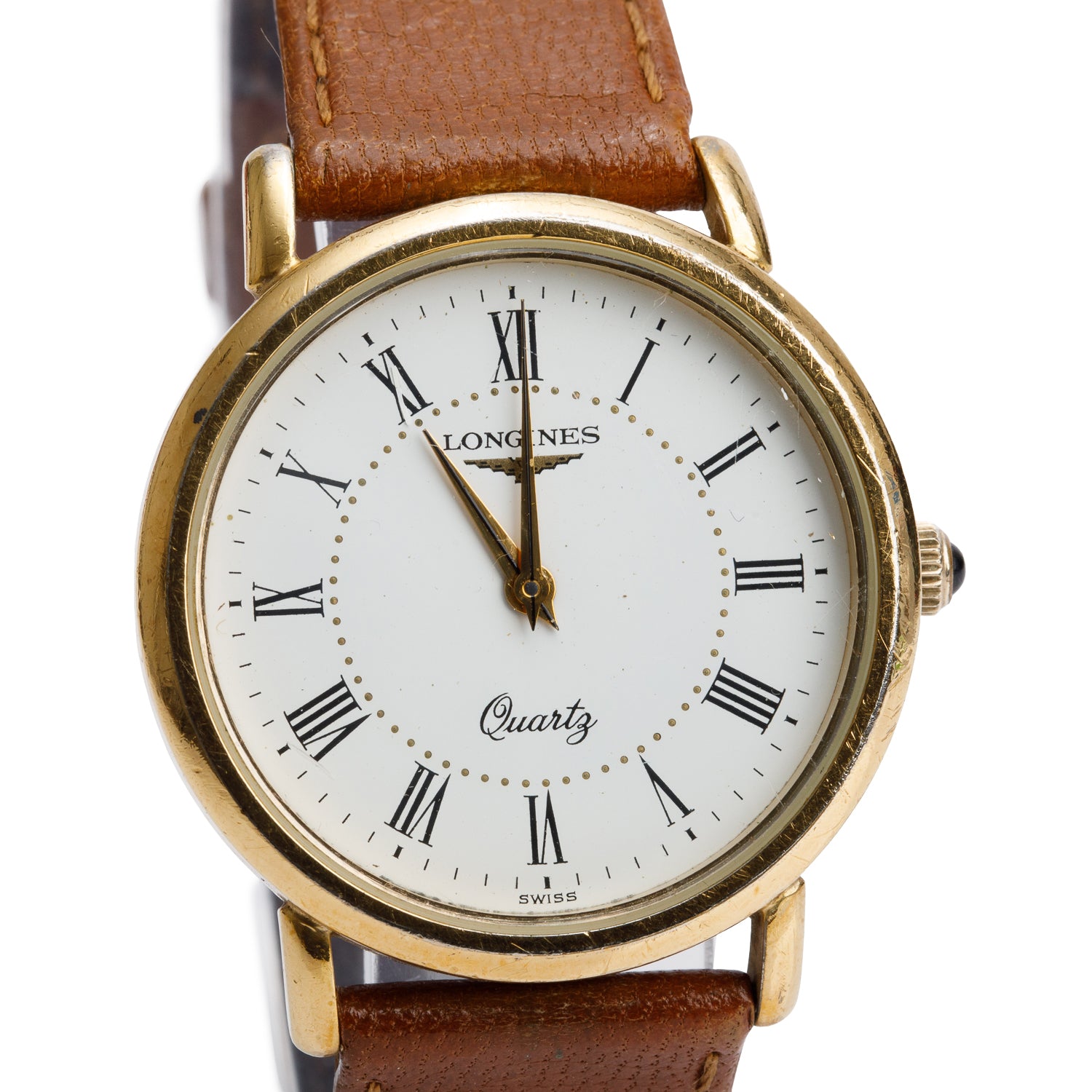 Longines Vintage Gold-Plated Stainless Steel Classic 33 MM Quartz Watch White Dial