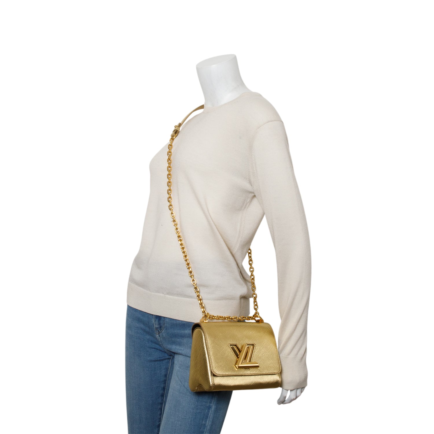 Louis Vuitton Gold Epi Leather Twist PM Shoulder Bag