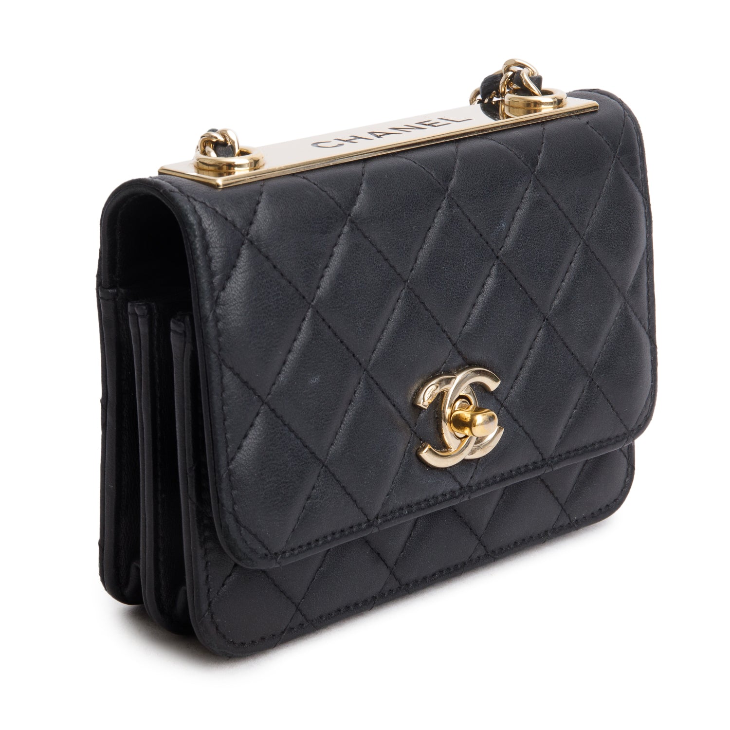 Chanel 2022 Lambskin Quilted Trendy CC Wallet on Chain