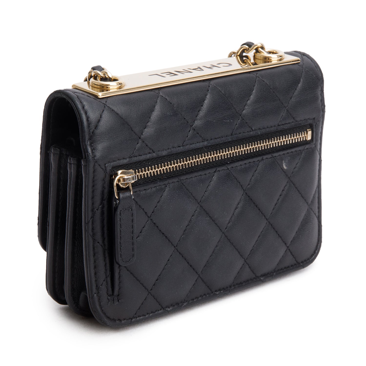 Chanel 2022 Lambskin Quilted Trendy CC Wallet on Chain