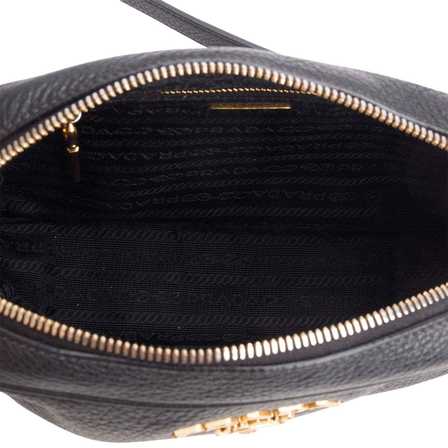 Prada Black Vitello Phenix Camera Bag w/ Authenticity Card